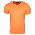 rusty neal t-shirt met ronde hals oranje