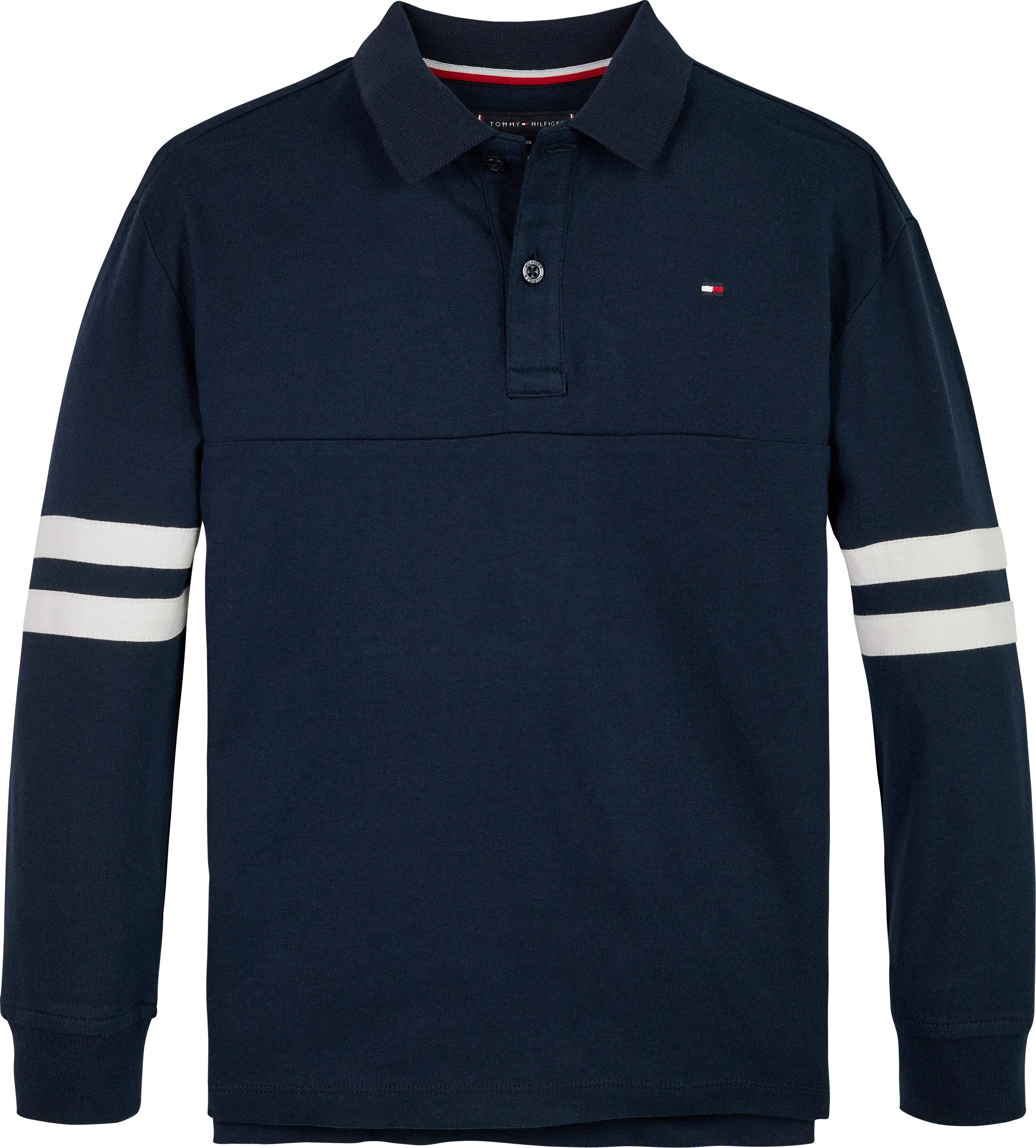 Tommy Hilfiger Poloshirt TH MIXED GRAPHIC POLO LS voor kinderen tot 16 jaar, met borduursel op de rug