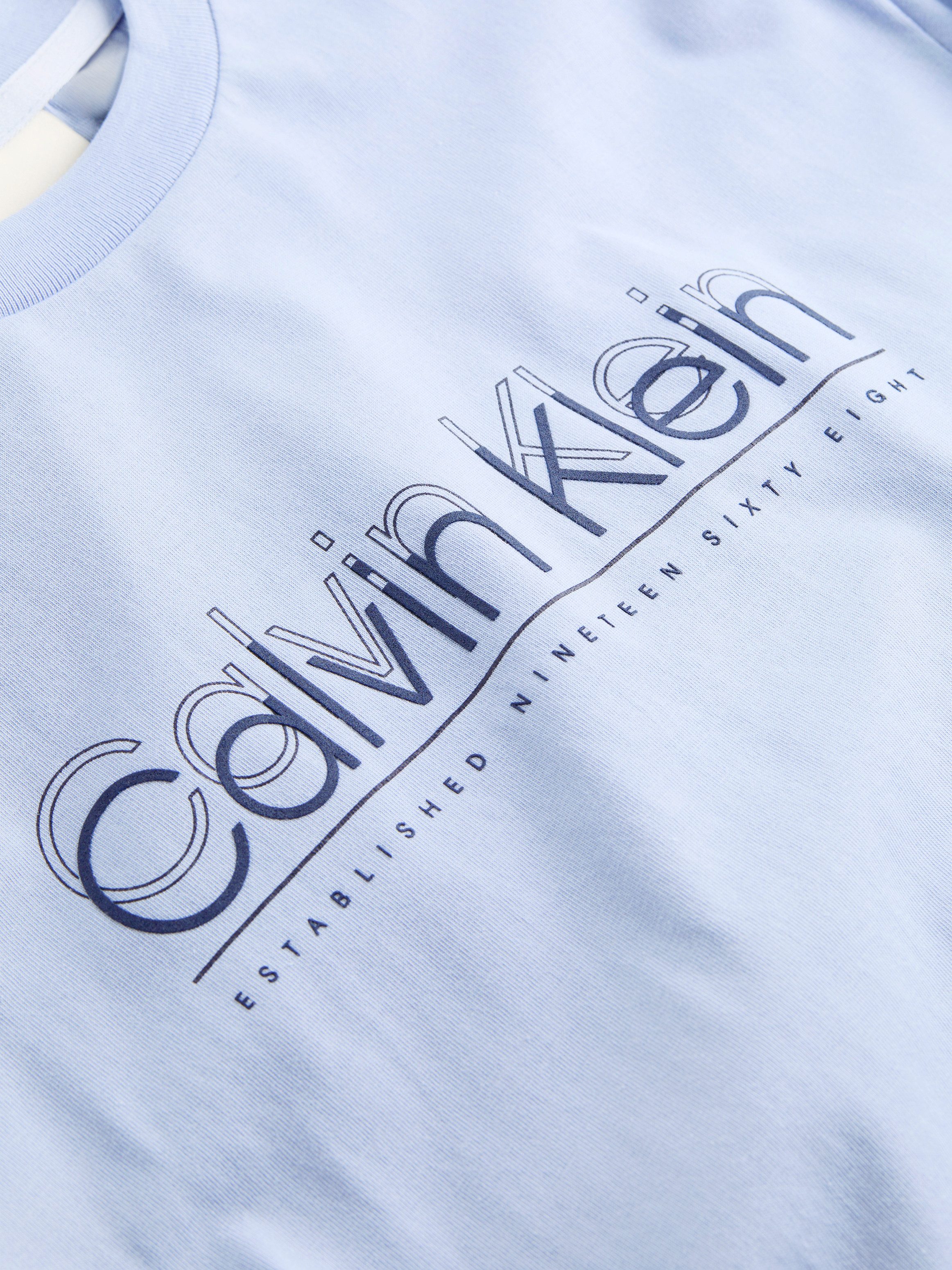 Calvin Klein T-shirt CP-DOUBLE LOGO T-SHIRT met groot logo-opschrift