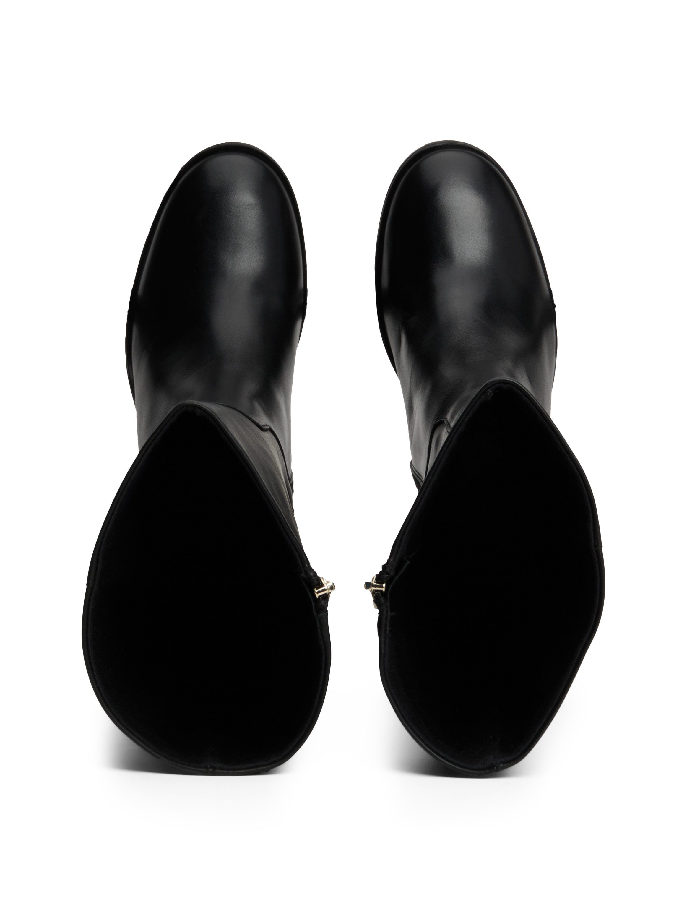 Tommy Hilfiger Laarzen TH CHAIN LEATHER LONG BOOT hakken, lange laarzen met zijdecoratieve gesp