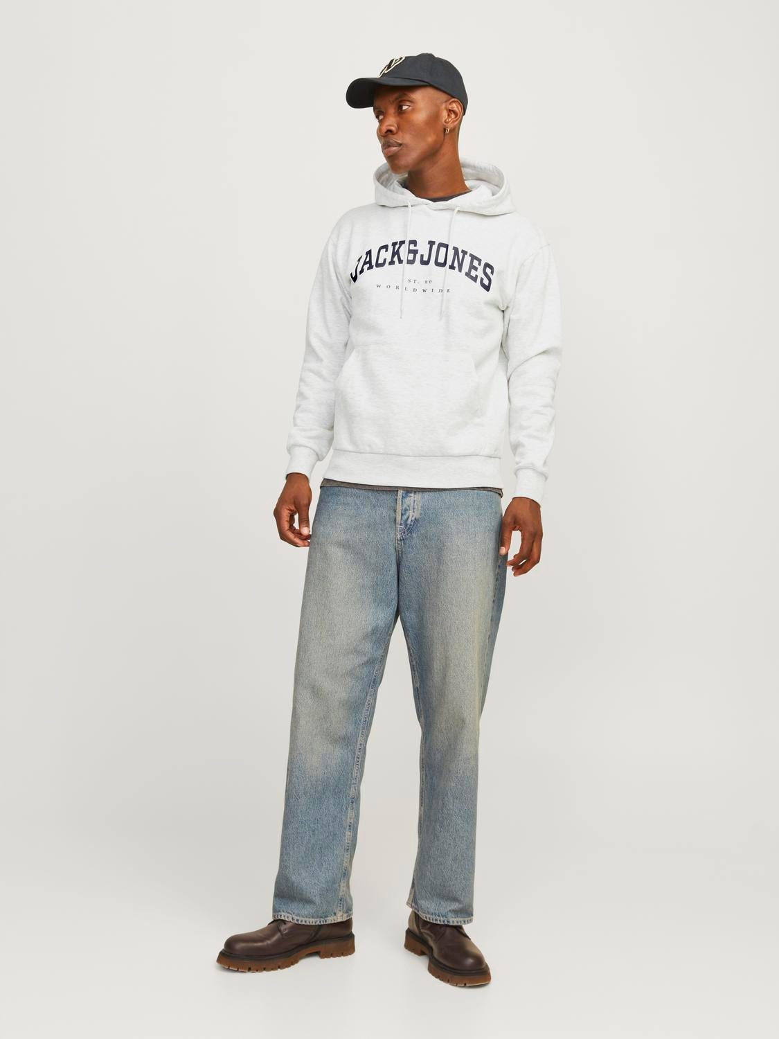 Jack & Jones Hoodie JJECALEB VARSITY SWEAT HOOD NOOS