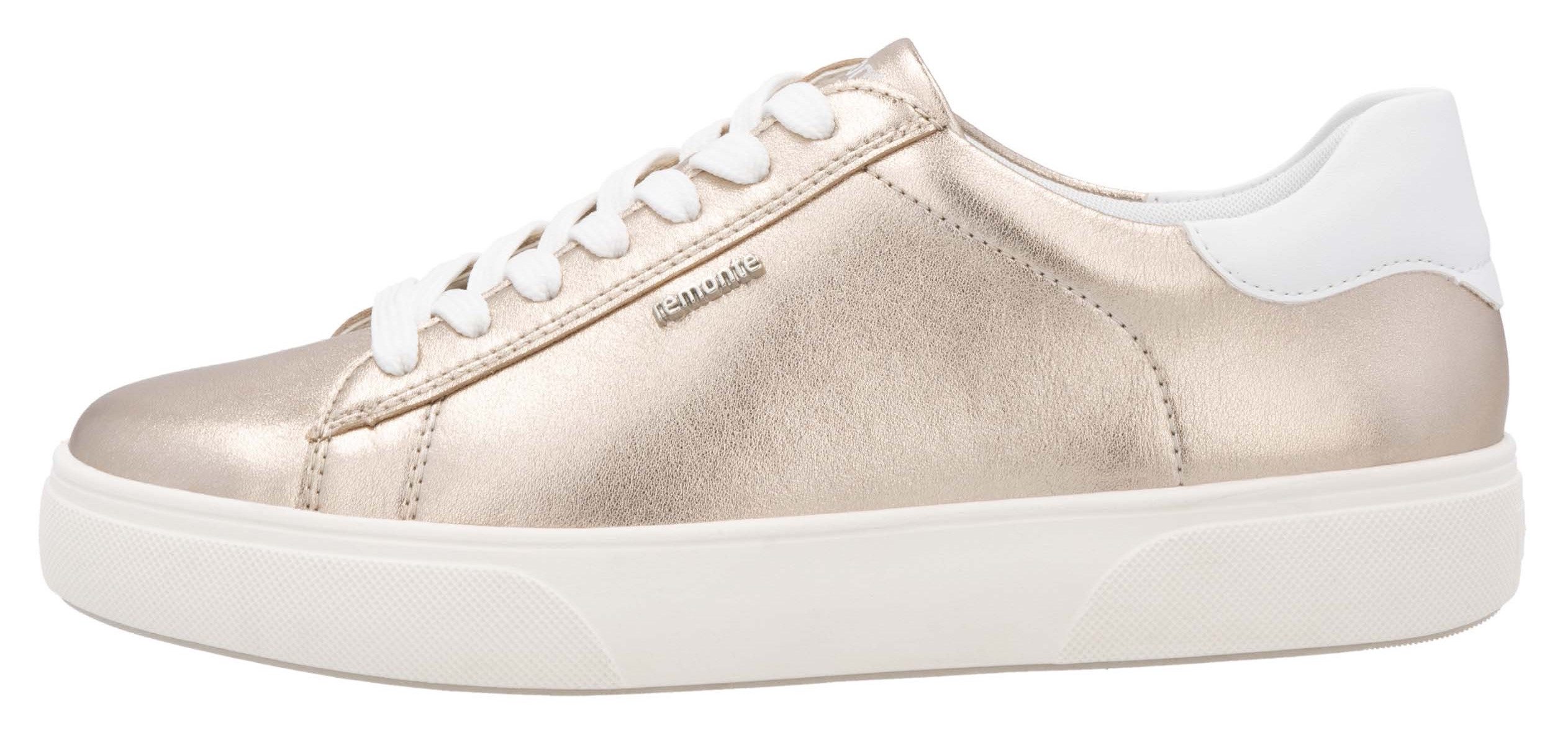 Remonte Plateausneakers , veterschoen, vrijetijdsschoen, lage schoen met contrastafwerking