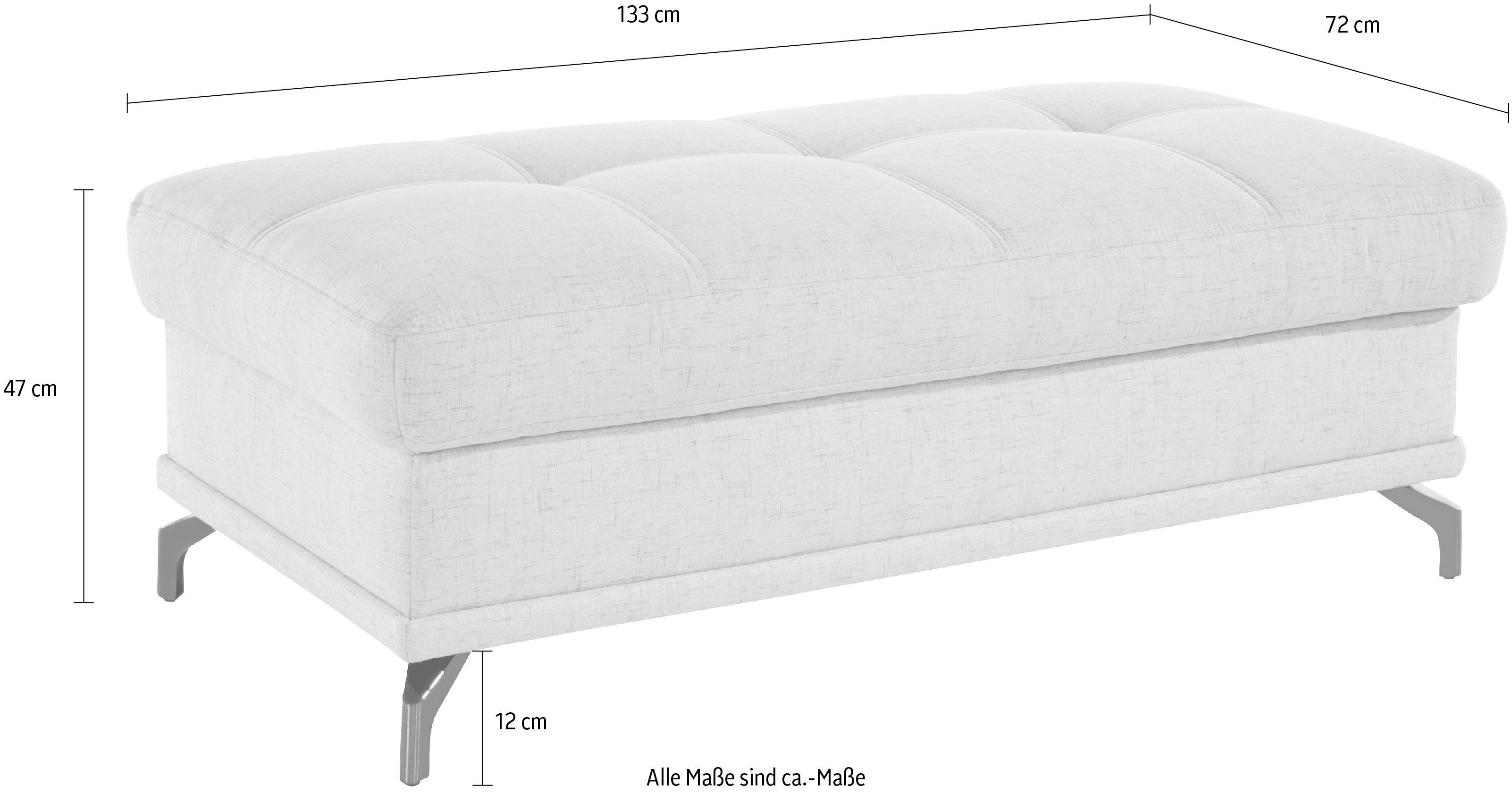 Places of Style Hocker Costello, B: 133 cm passend bij de serie, edele metalen voeten