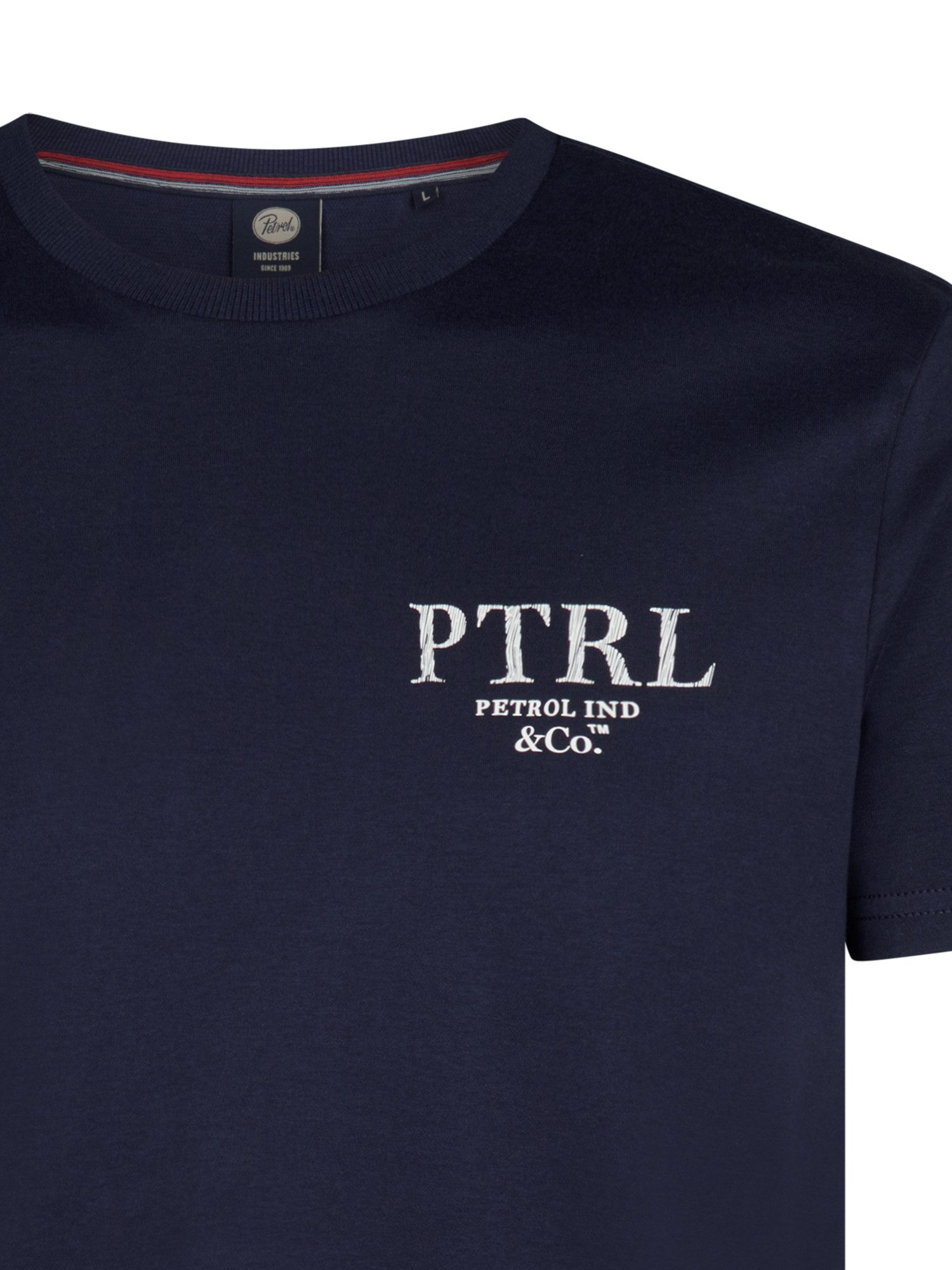 Petrol Industries T-shirt met logo-opschrift