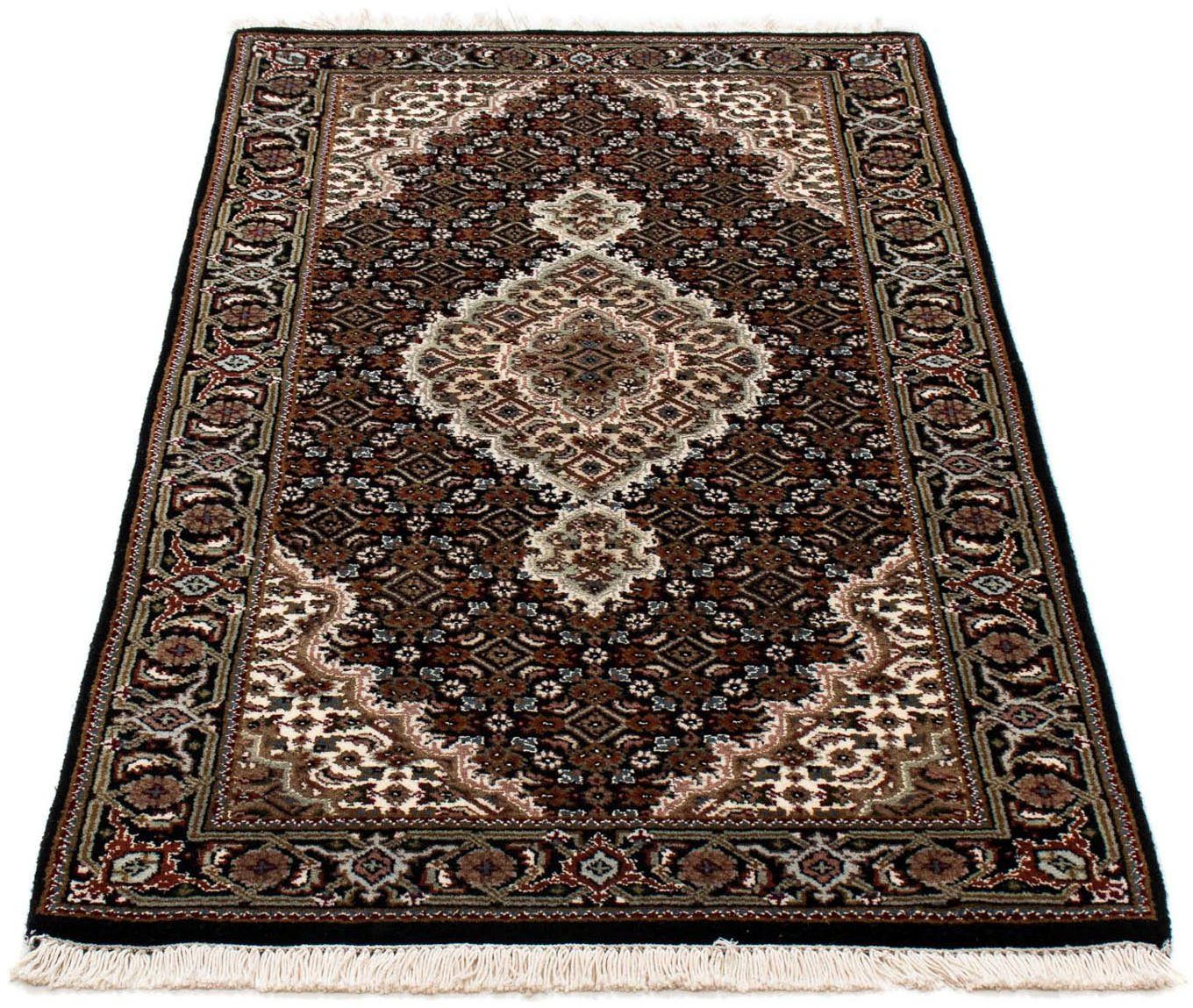 morgenland Zijden vloerkleed Tabriz medaillon 90x 60 cm Handgeknoopt