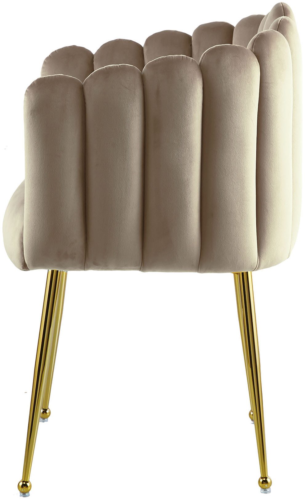 Kayoom Stoel Muna 125, BESTSELLER! opvallende rug-/armleuning in schelpvorm opvallende gevlochten rugleuning, fluwelen bekleding, goudkleurige poten (1 stuk)
