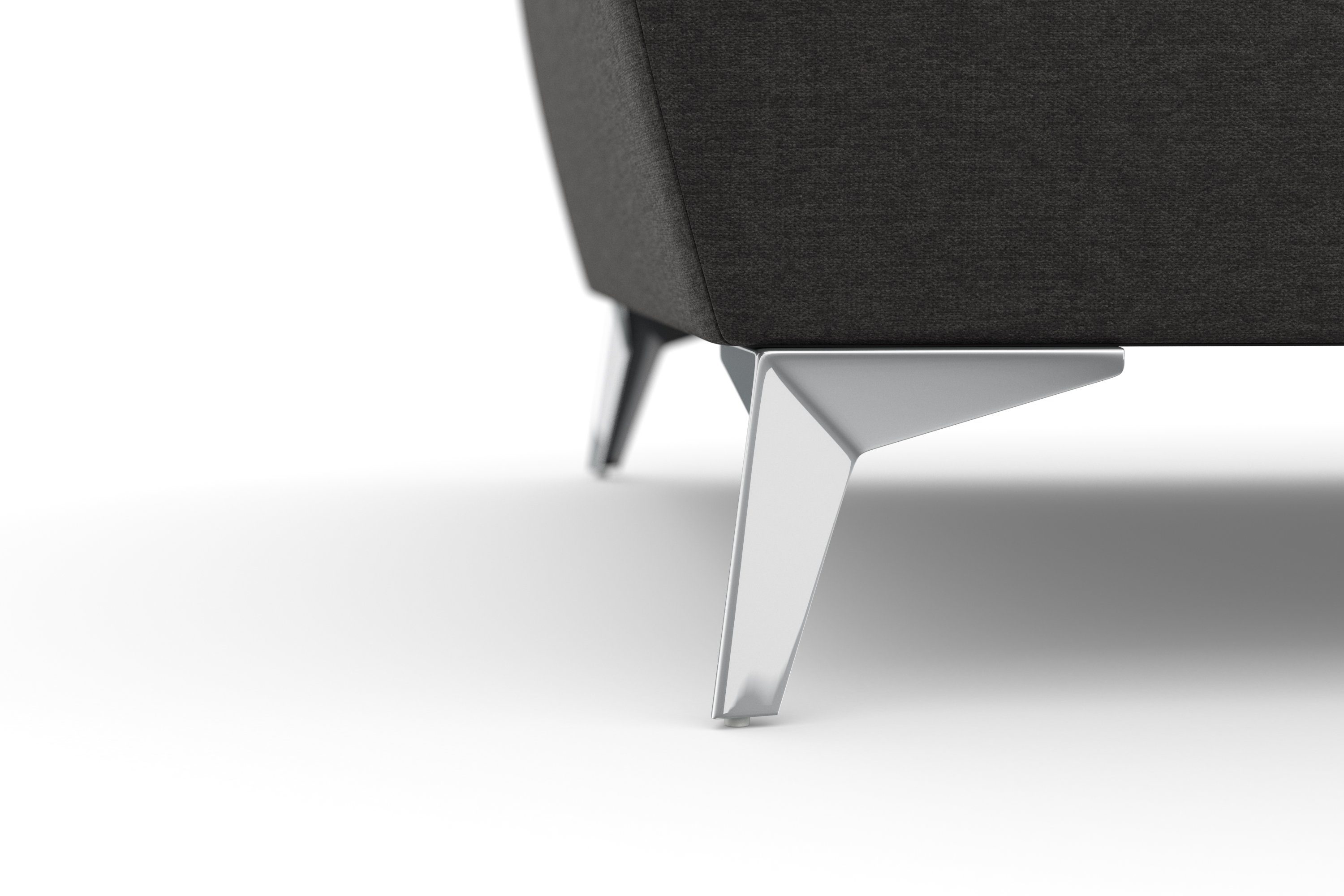 sit&more 2-zitsbank Latigo met hoogwaardige metalen voetjes