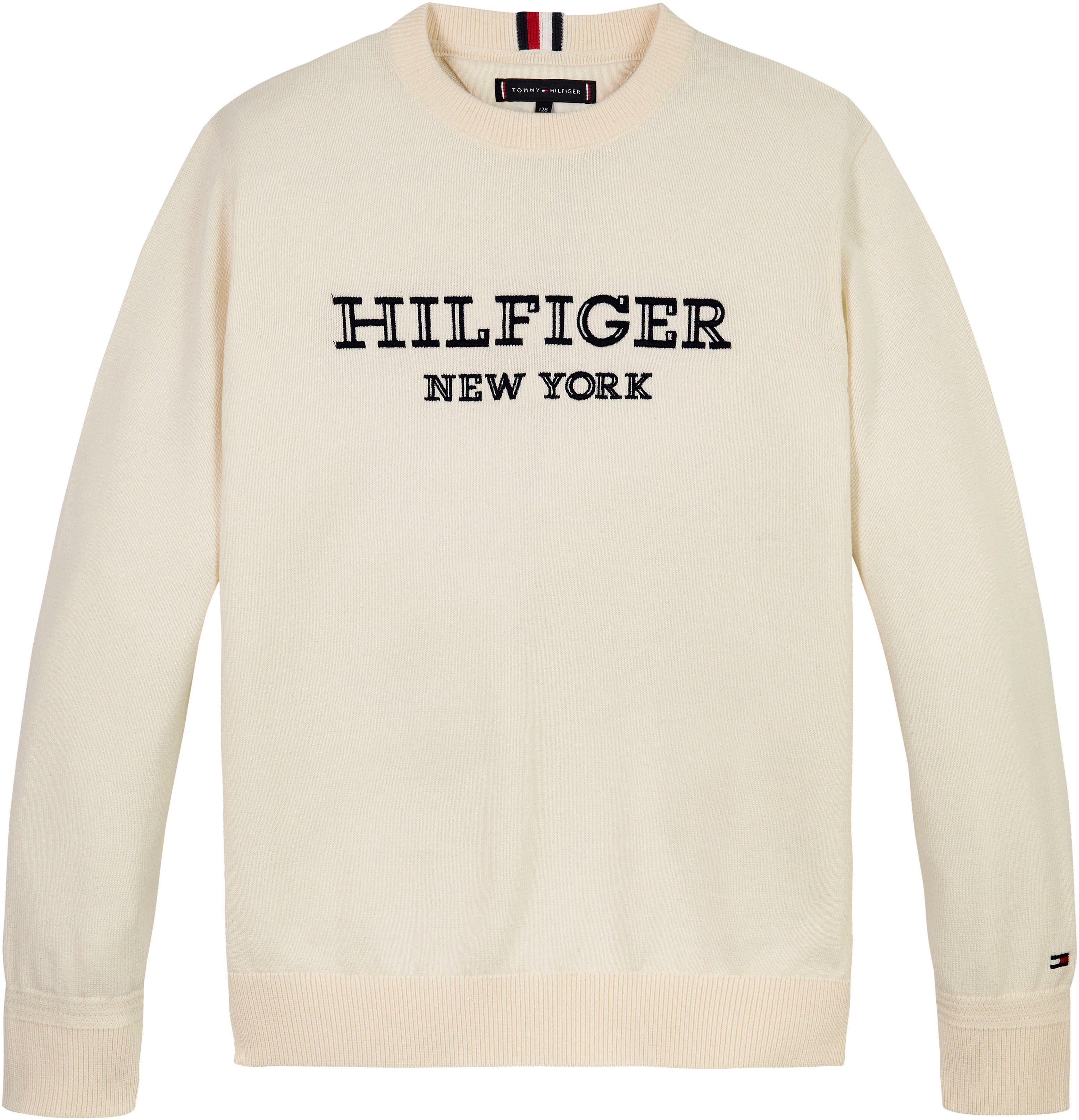 Tommy Hilfiger Gebreide trui MONOTYPE SWEATER met groot logoborduursel