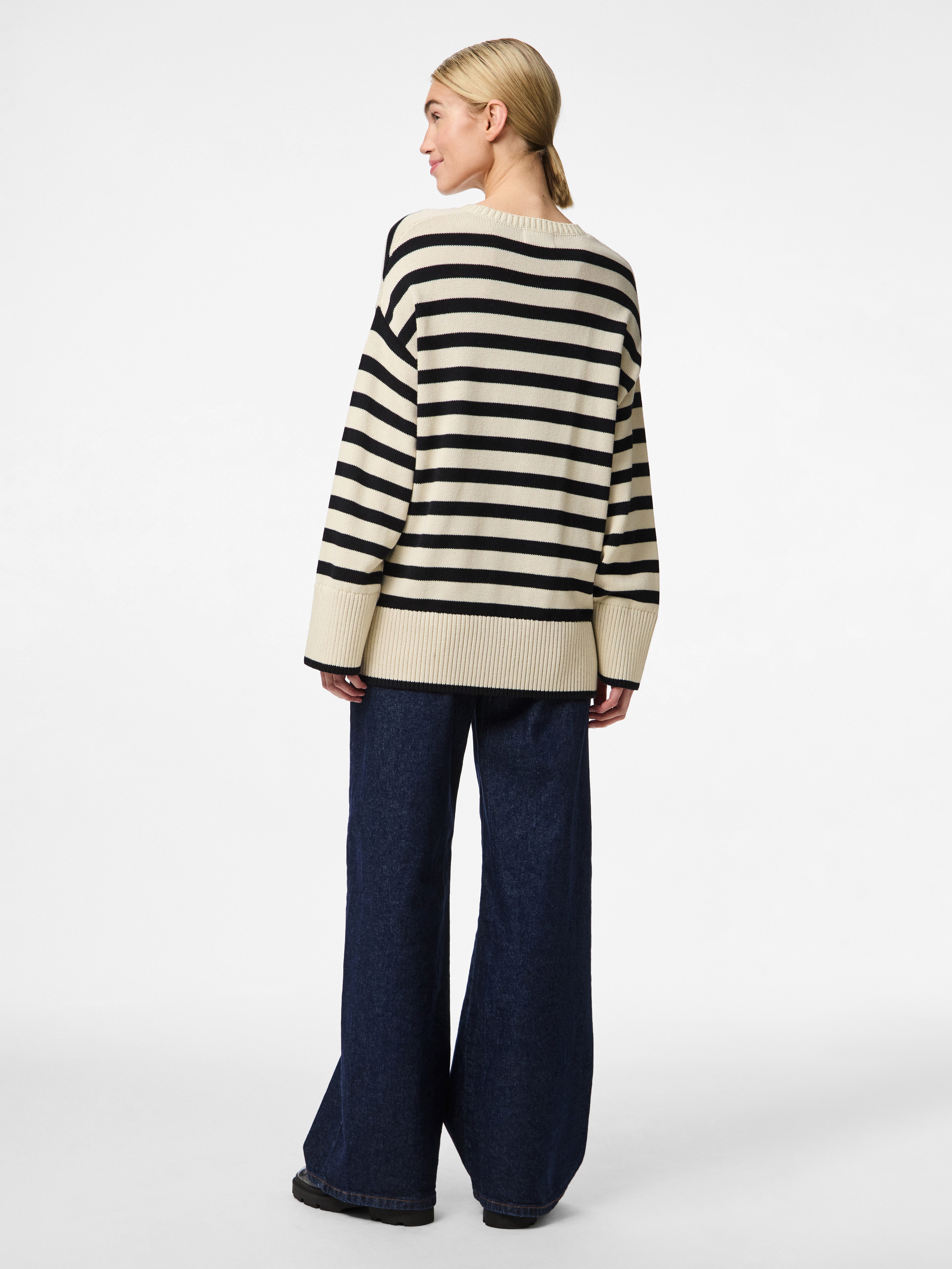 pieces Trui met ronde hals PCAVA LS O-NECK SLIT KNIT NOOS