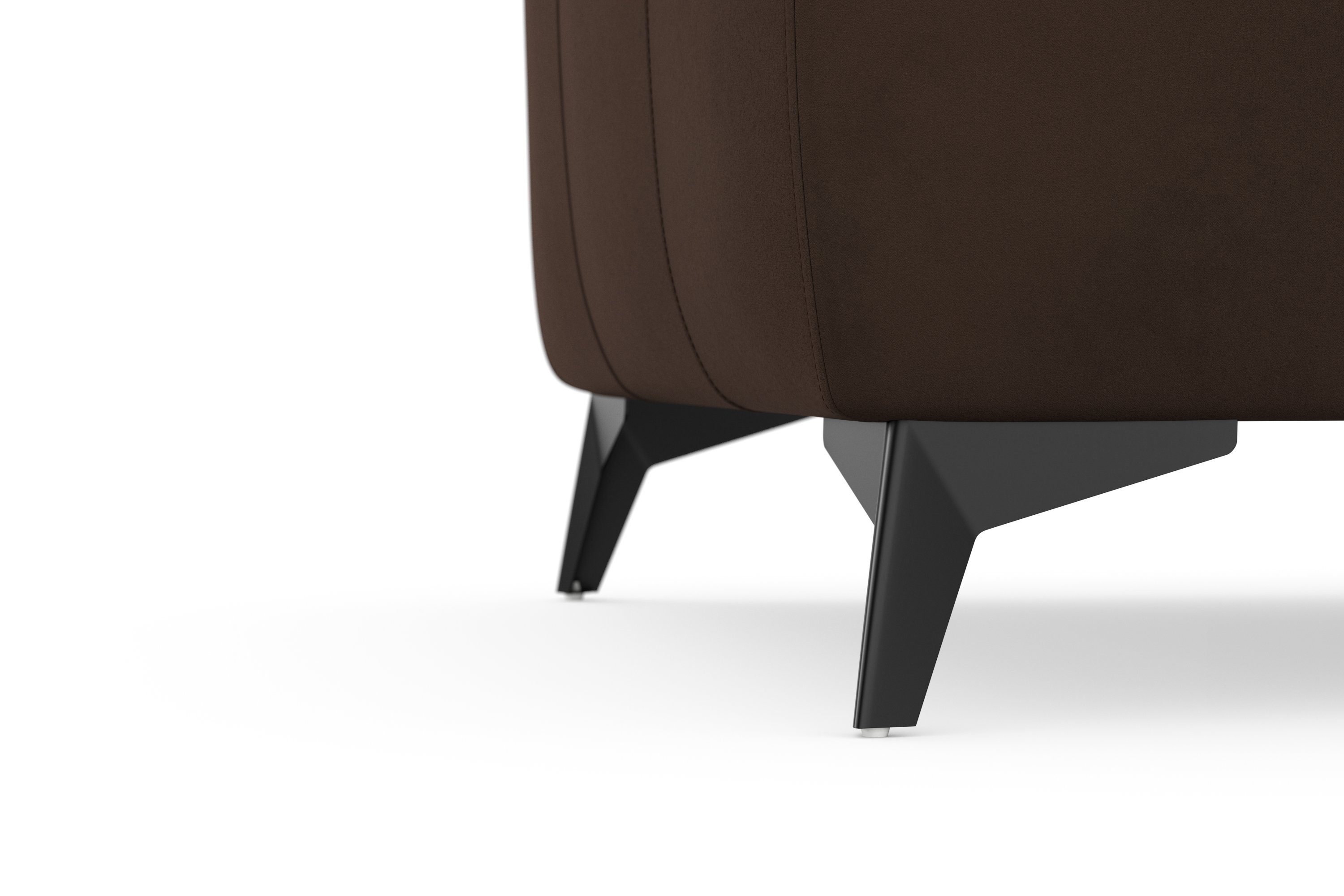sit&more Hoekbank Sinatra L-vorm optioneel met verstelbare hoofdsteun en armleuning, metalen poten