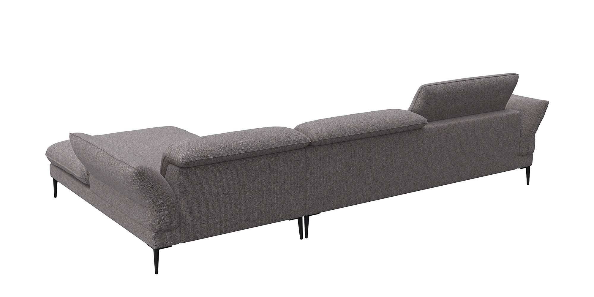 FLEXLUX Hoekbank Salino, functionele bank met recamiere, relaxbank, hoekbank Bank met arm- en hoofdeinde verstellingen, koudschuim & staalgolven