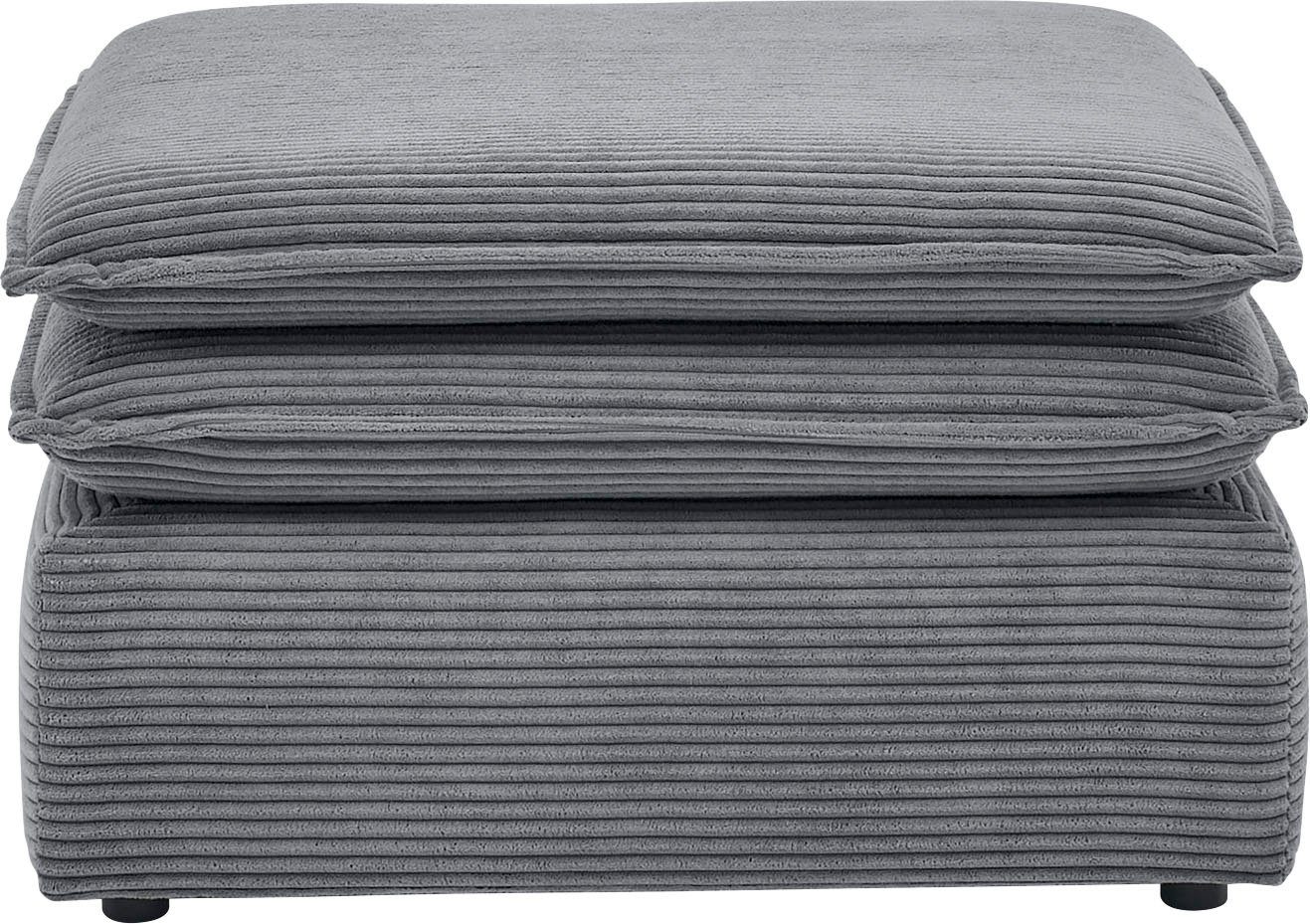 Places of Style Hocker PIAGGE Hoogwaardige cord, passend bij de fauteuil