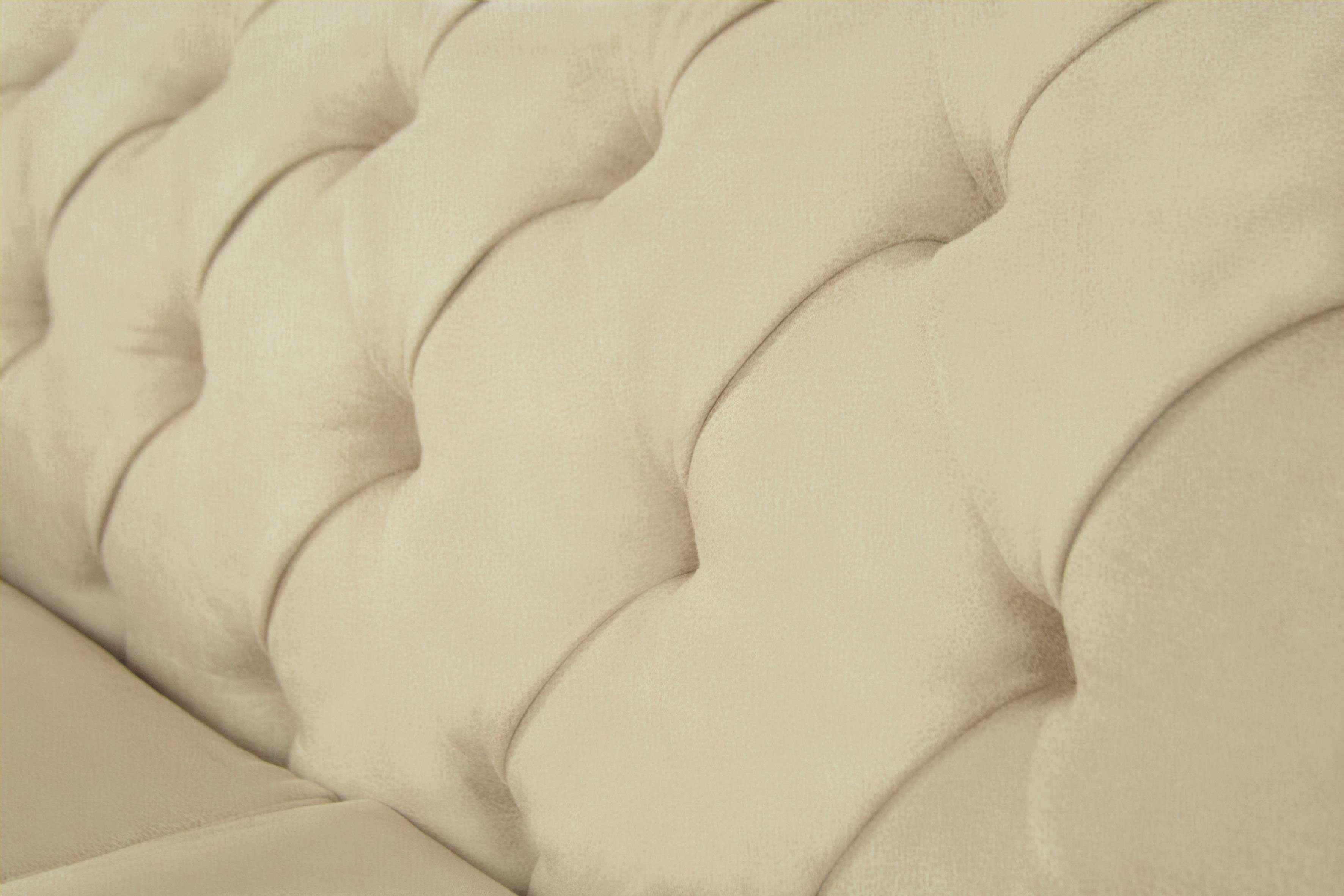 Home affaire Chesterfield-bank Duc hoekbank L-vorm hoogwaardige capitonnage achter, fluwelige look met changerende look