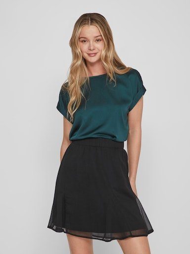 Vila Shirt met korte mouwen VIELLETTE S S SATIN TOP NOOS