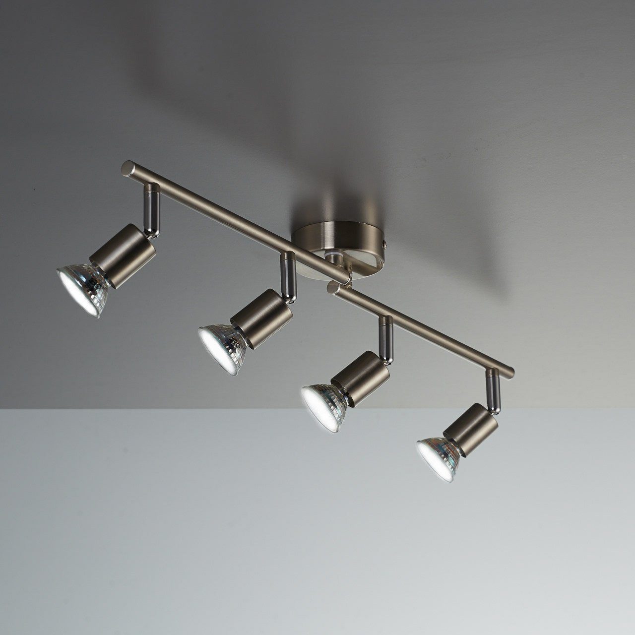 B.K.Licht Ledplafondspots LED plafondlamp, draaibare spots, incl. 4 x 3W lichtbronnen GU10