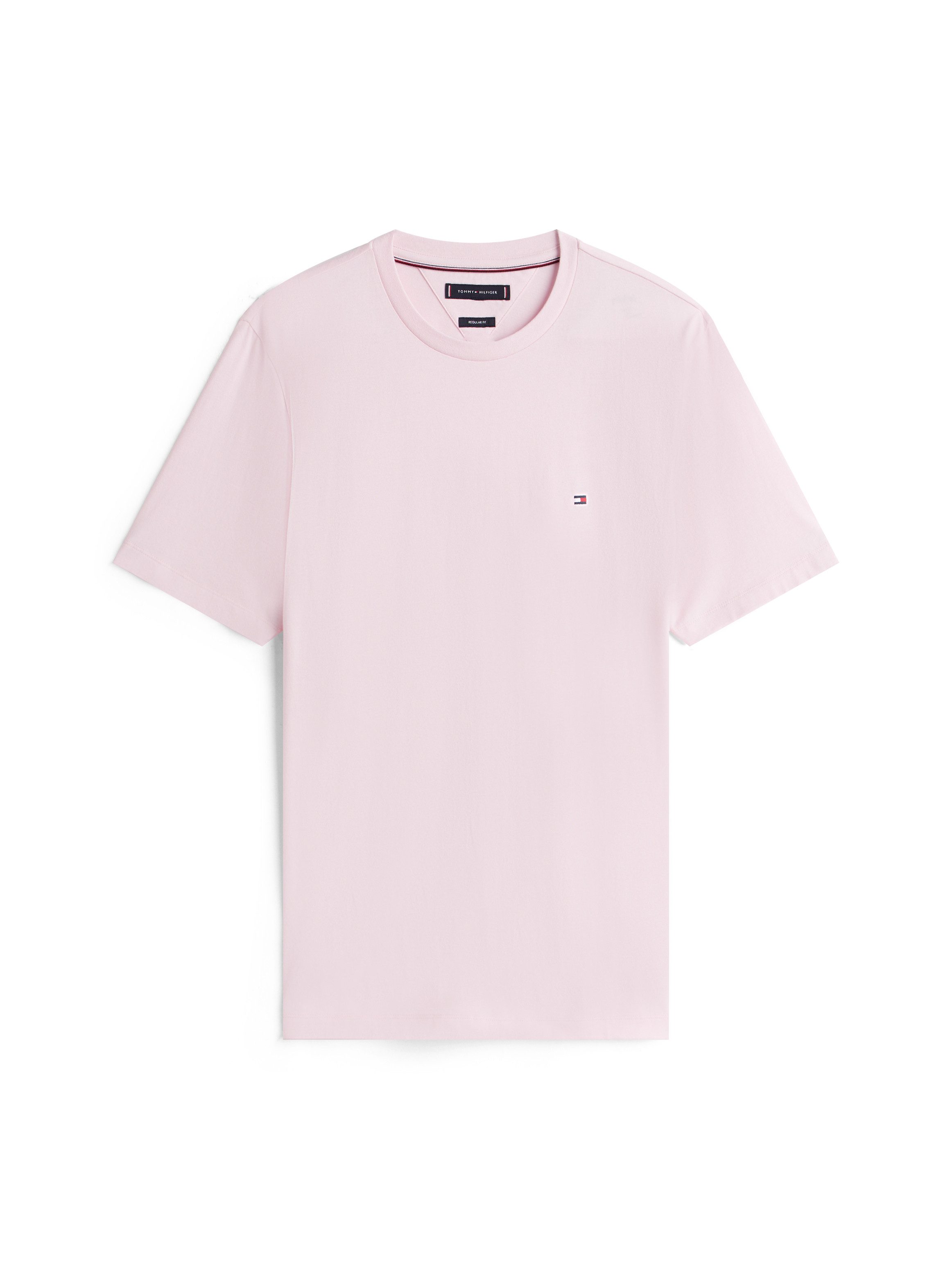 Tommy Hilfiger T-shirt ESSENTIAL REG FIT SOLID TEE met borduursel en ronde hals