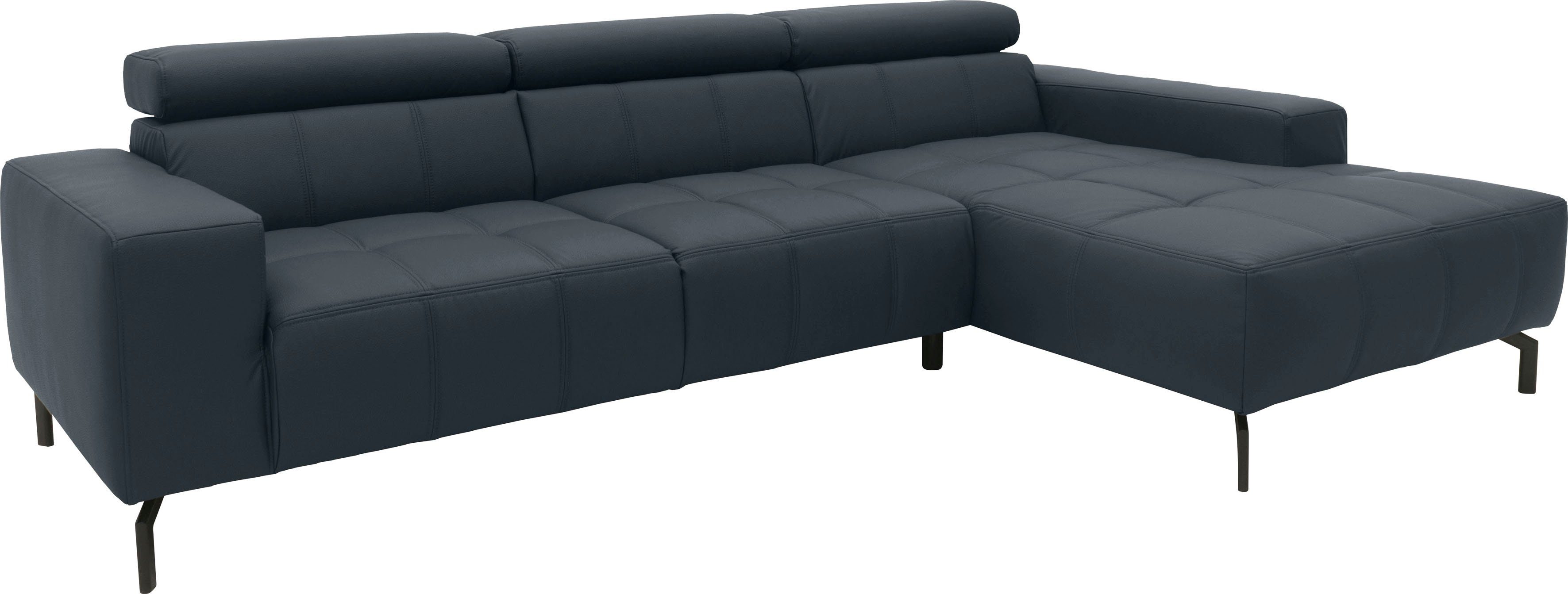 DOMO collection Hoekbank Cunelli mooie zitnaden als designelement, stevige zitcomfort, L-vorm