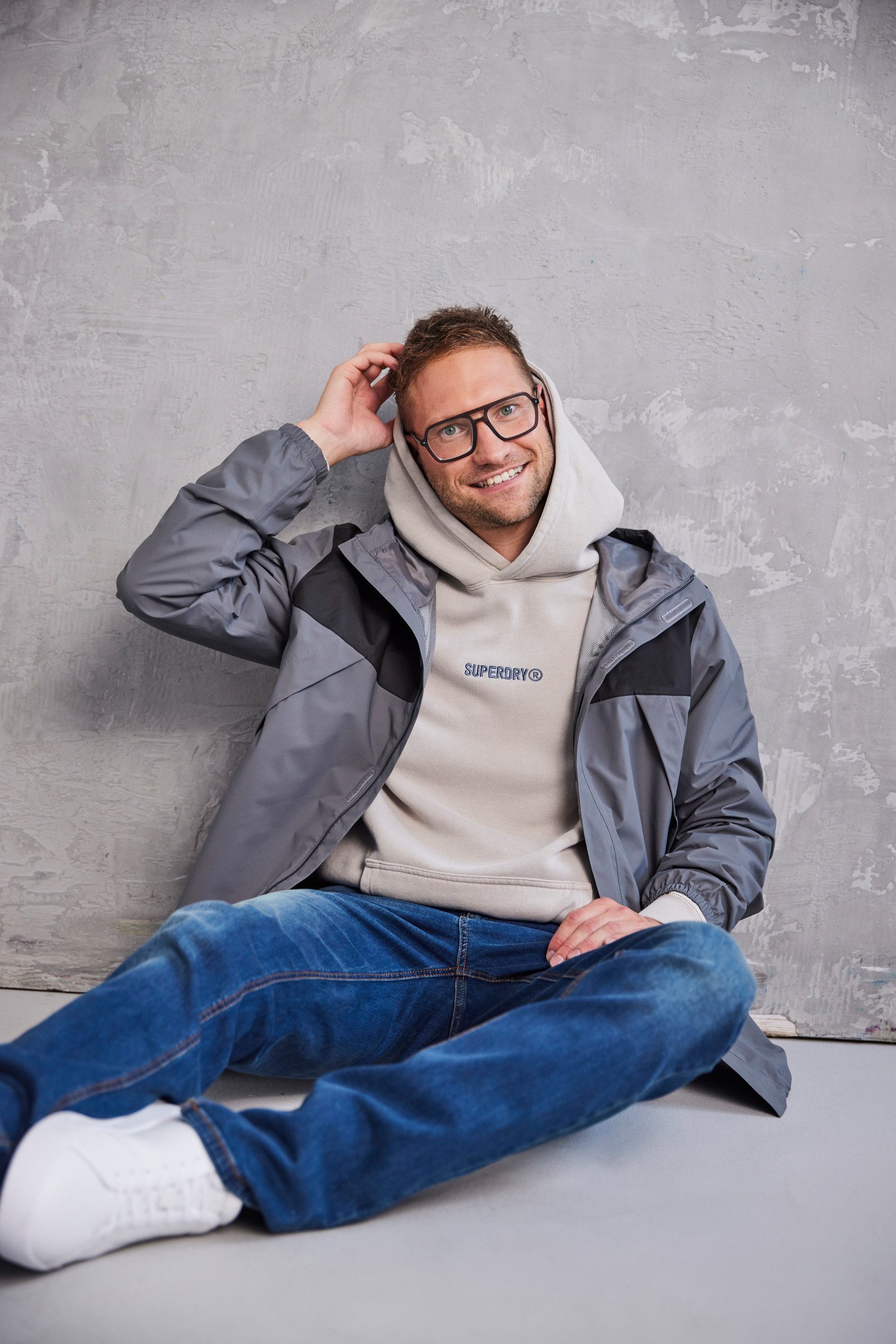 Superdry Hoodie MICRO LOGO GRAPHIC LOOSE HOOD