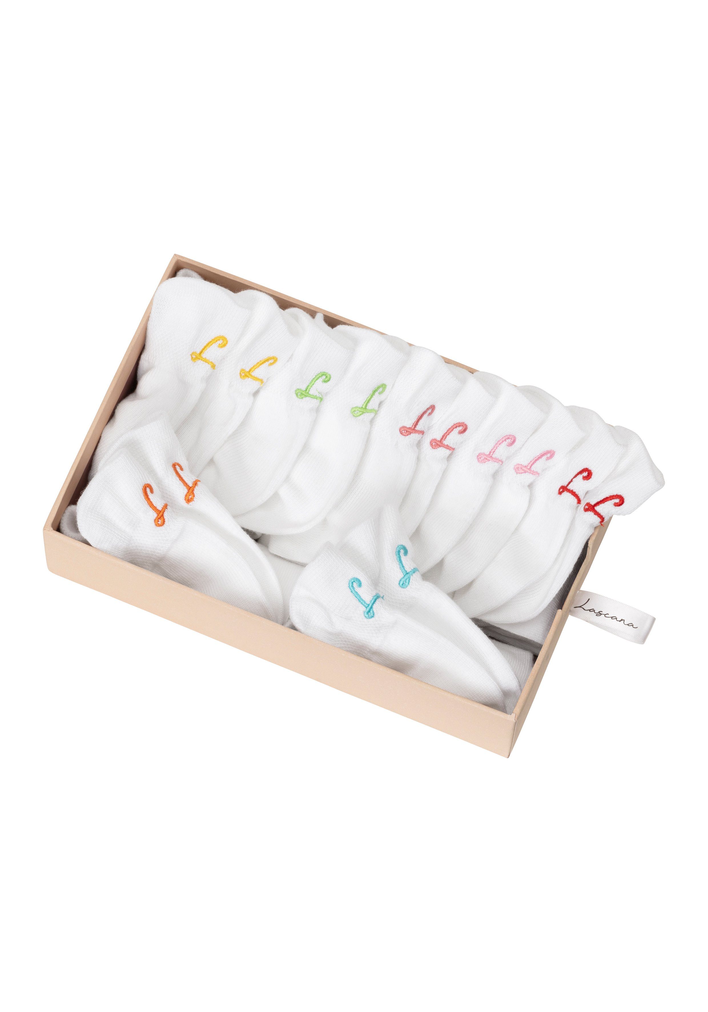 Lascana Sneakersokken met klein borduursel (box, 7 paar, Box)