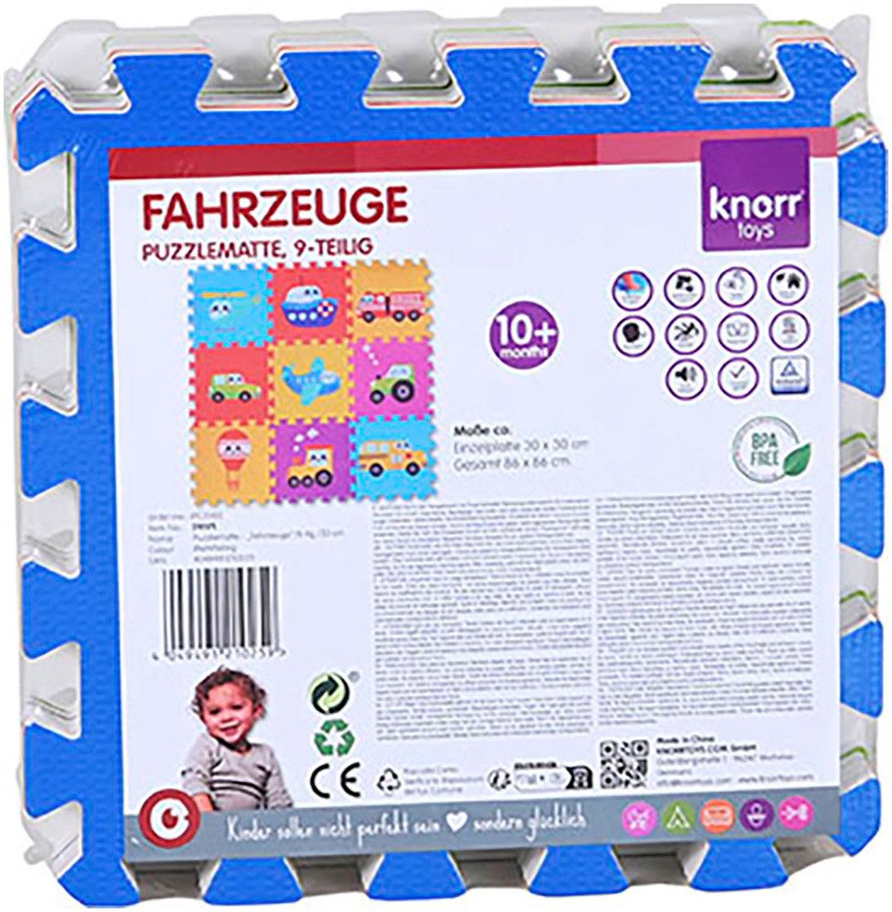 Knorrtoys® Puzzel Voertuigen Puzzelmat, vloerpuzzel