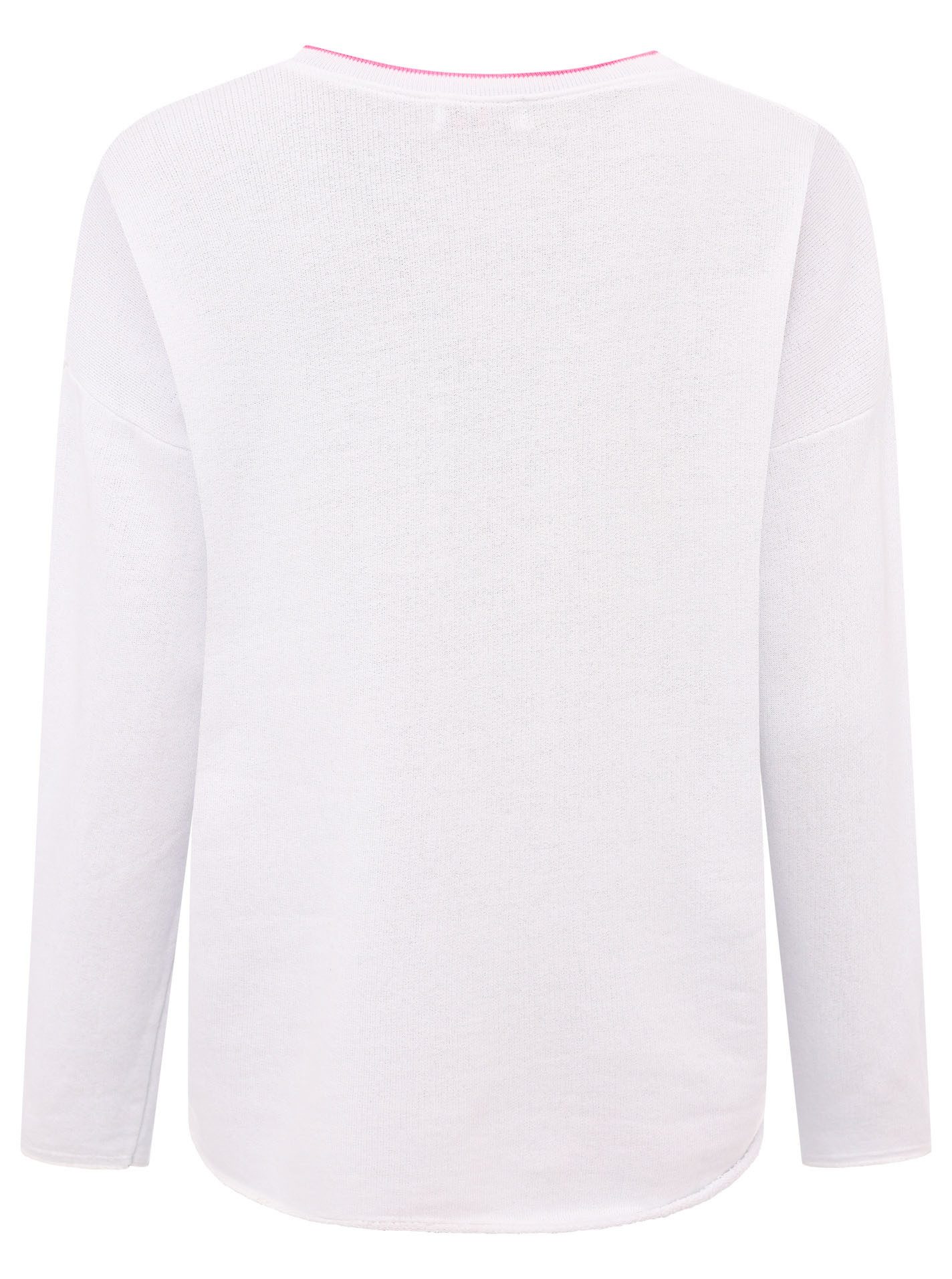 Zwillingsherz Sweatshirt Positive Mind met contrastnaad in neonkleur