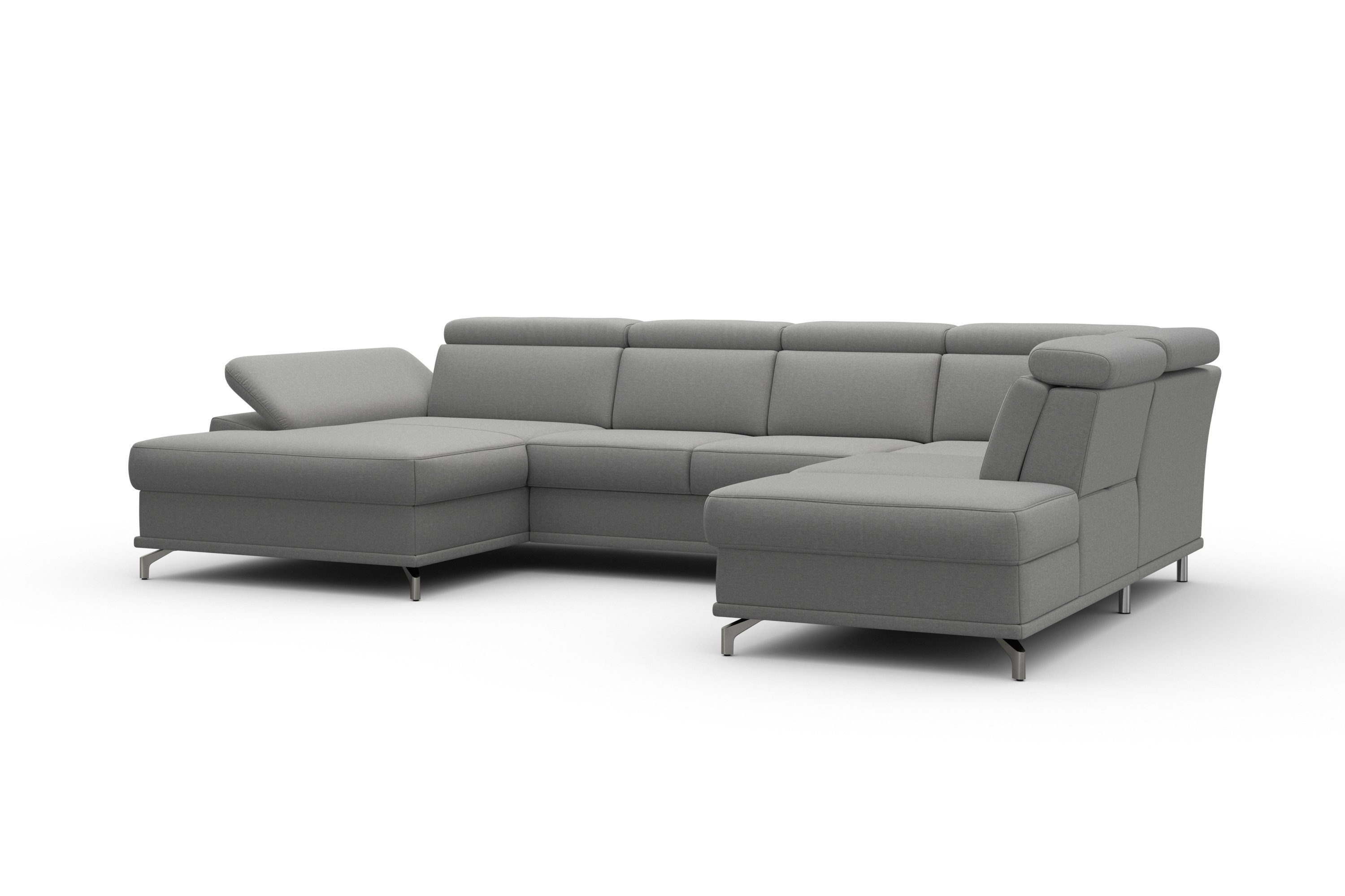 sit&more Zithoek Cabrio U-vorm, met zitdiepteverstelling, arm- en hoofdsteunverstelling