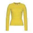levi's gebreide trui crew rib sweater met batwing-logo geel