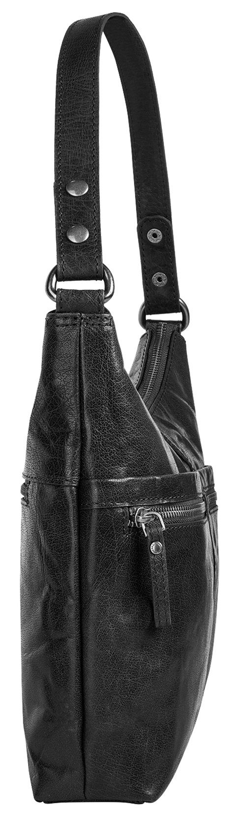 Spikes & Sparrow Schoudertas echt leder