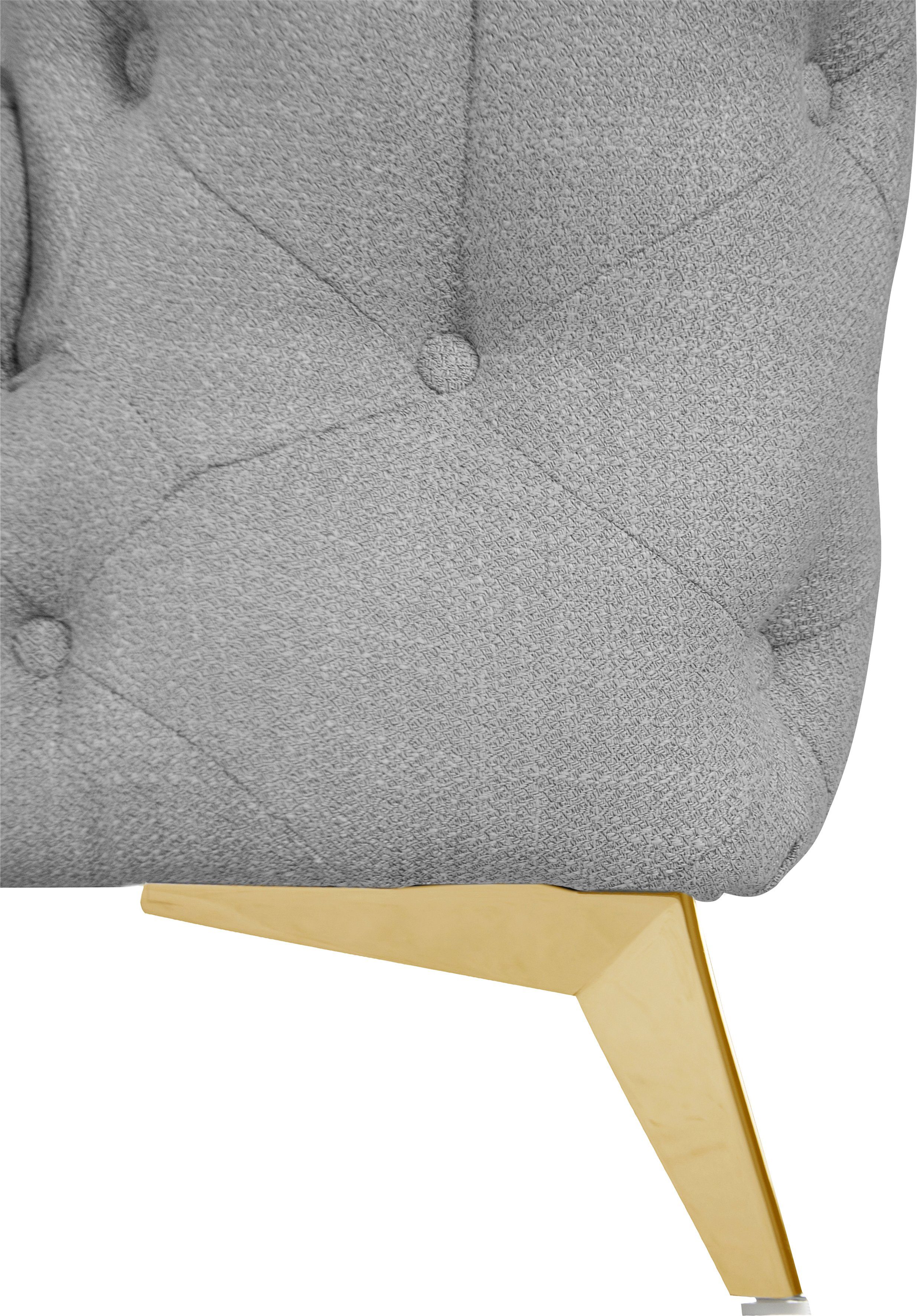 Leonique Chesterfield-bank Glynis luxueuze capitonnage, moderne chesterfield look, kleur van de poten ter keuze