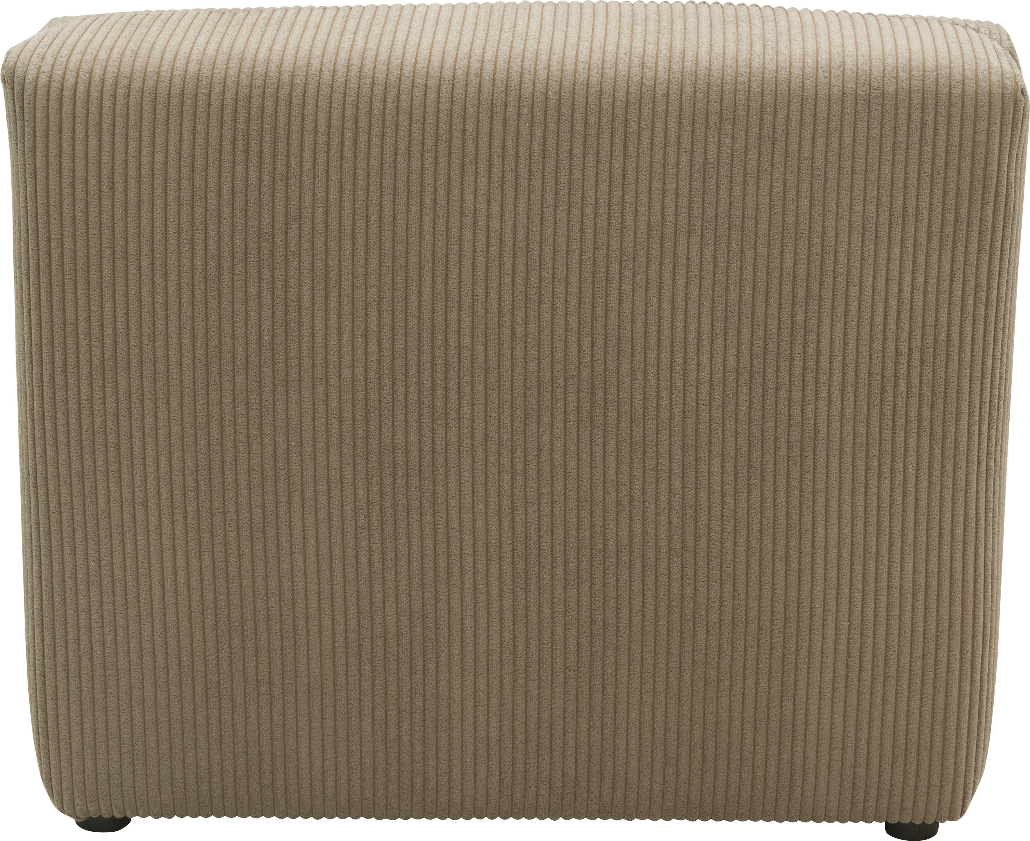 RAUM.ID Sofaelement Gerrid Ribfluwelen bekleding, tussenelement, kan ook afzonderlijk worden geplaatst