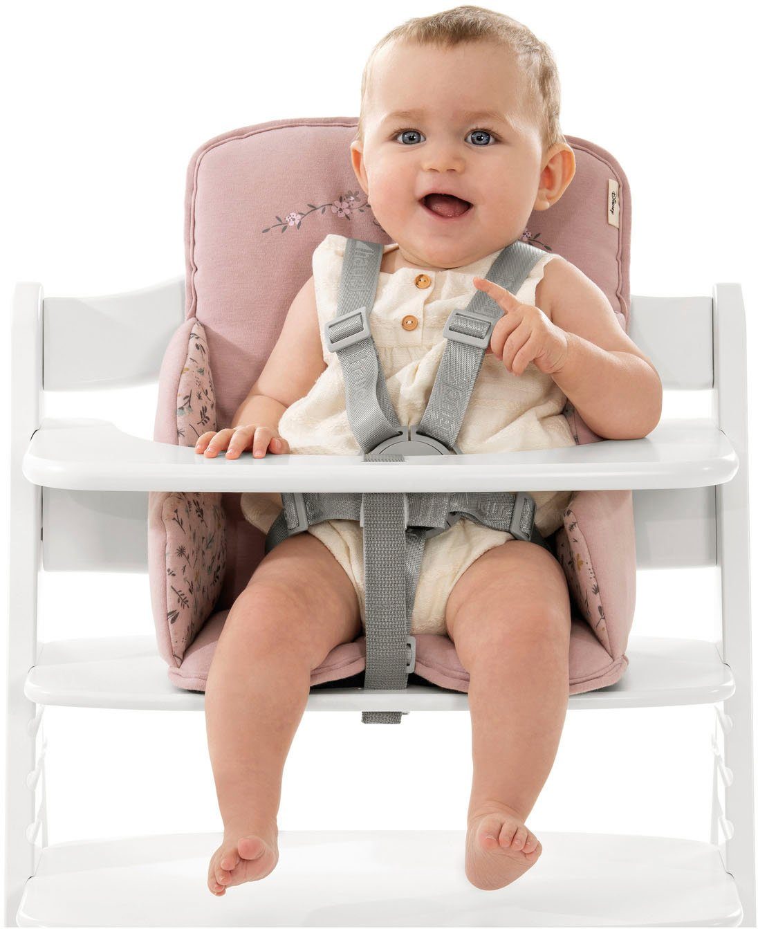 Hauck Stoelverkleiner Alpha Cosy Select, Bambi Rose voor de alpha+ houten kinderstoel
