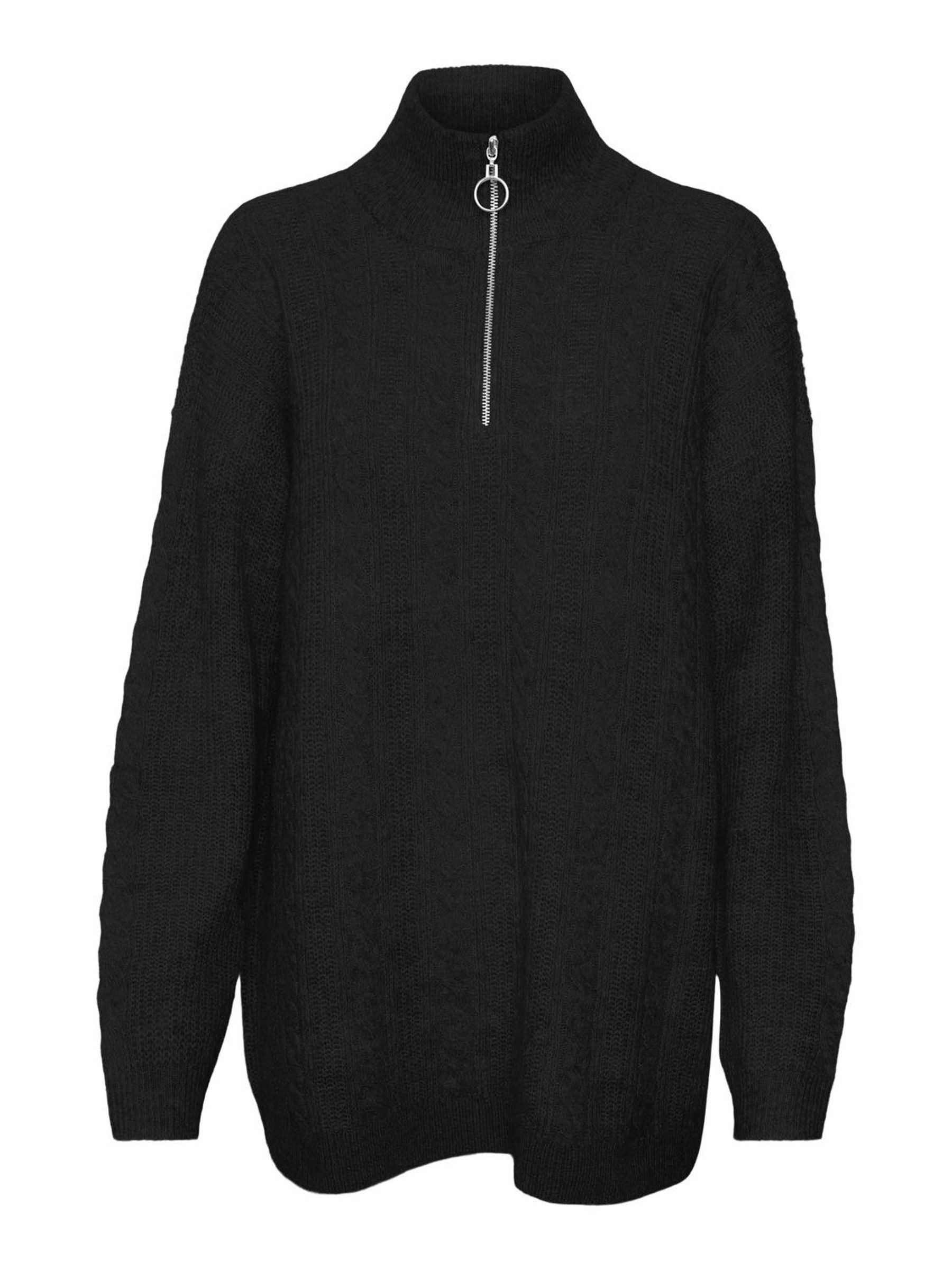 Vero Moda Trui met staande kraag VMMILI LS HIGHNK LONG ZIP PULLOVE GA BOO