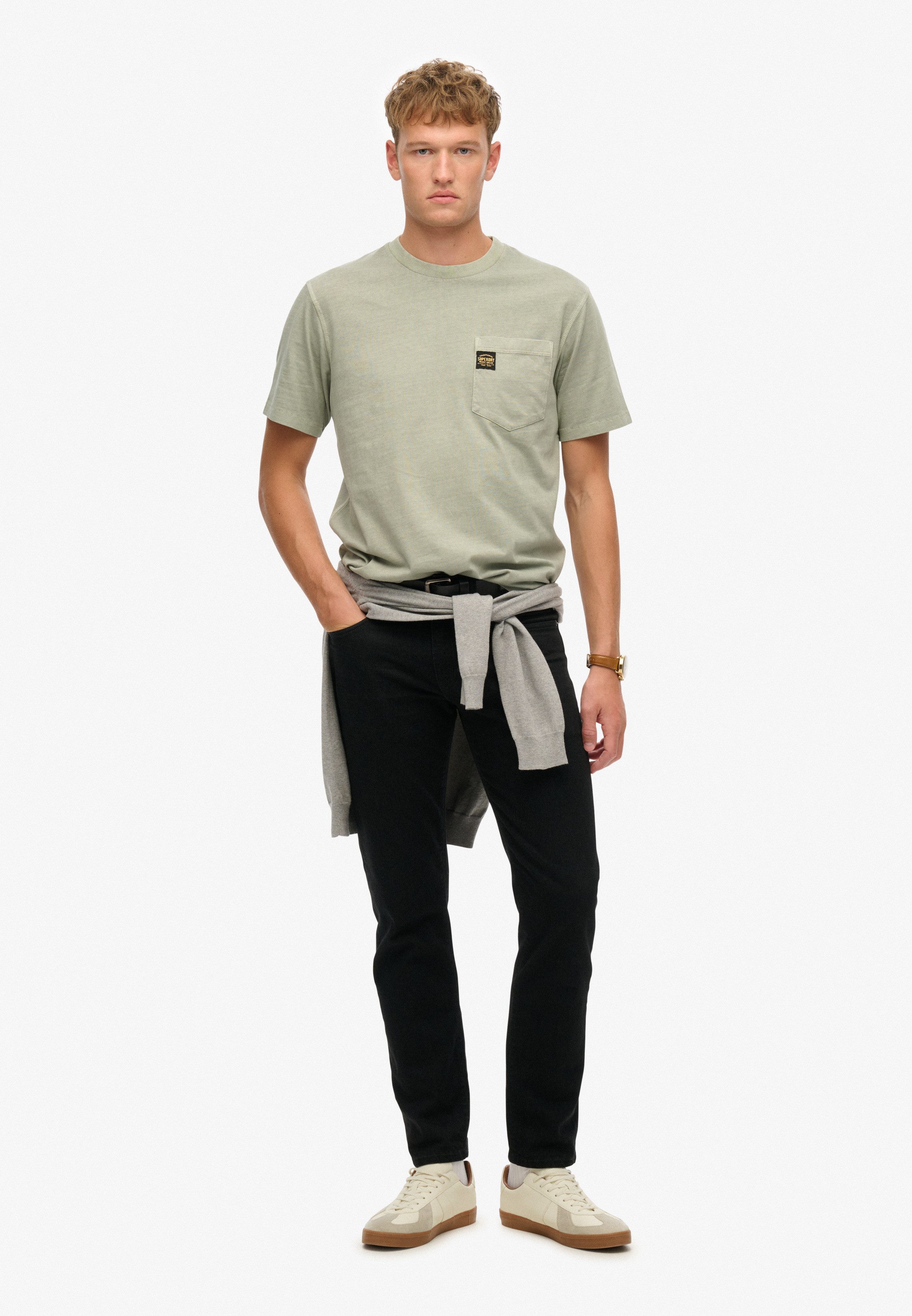 Superdry Shirt met ronde hals CONTRAST STITCH POCKET T-SHIRT