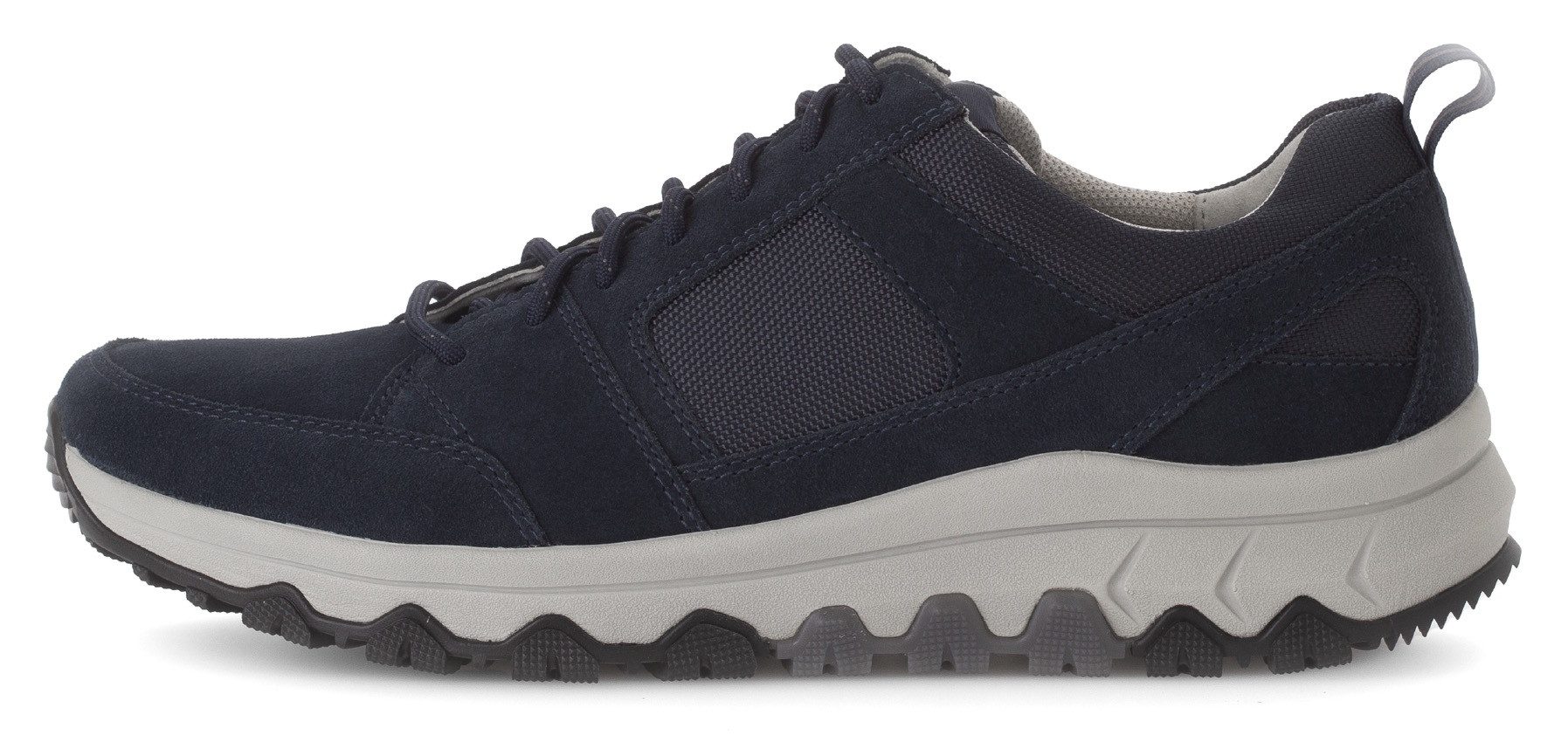 Gabor Rollingsoft Sneakers met sleehak , vrijetijdsschoen, lage schoen, veterschoen met decoratieve stiksels, breedte g