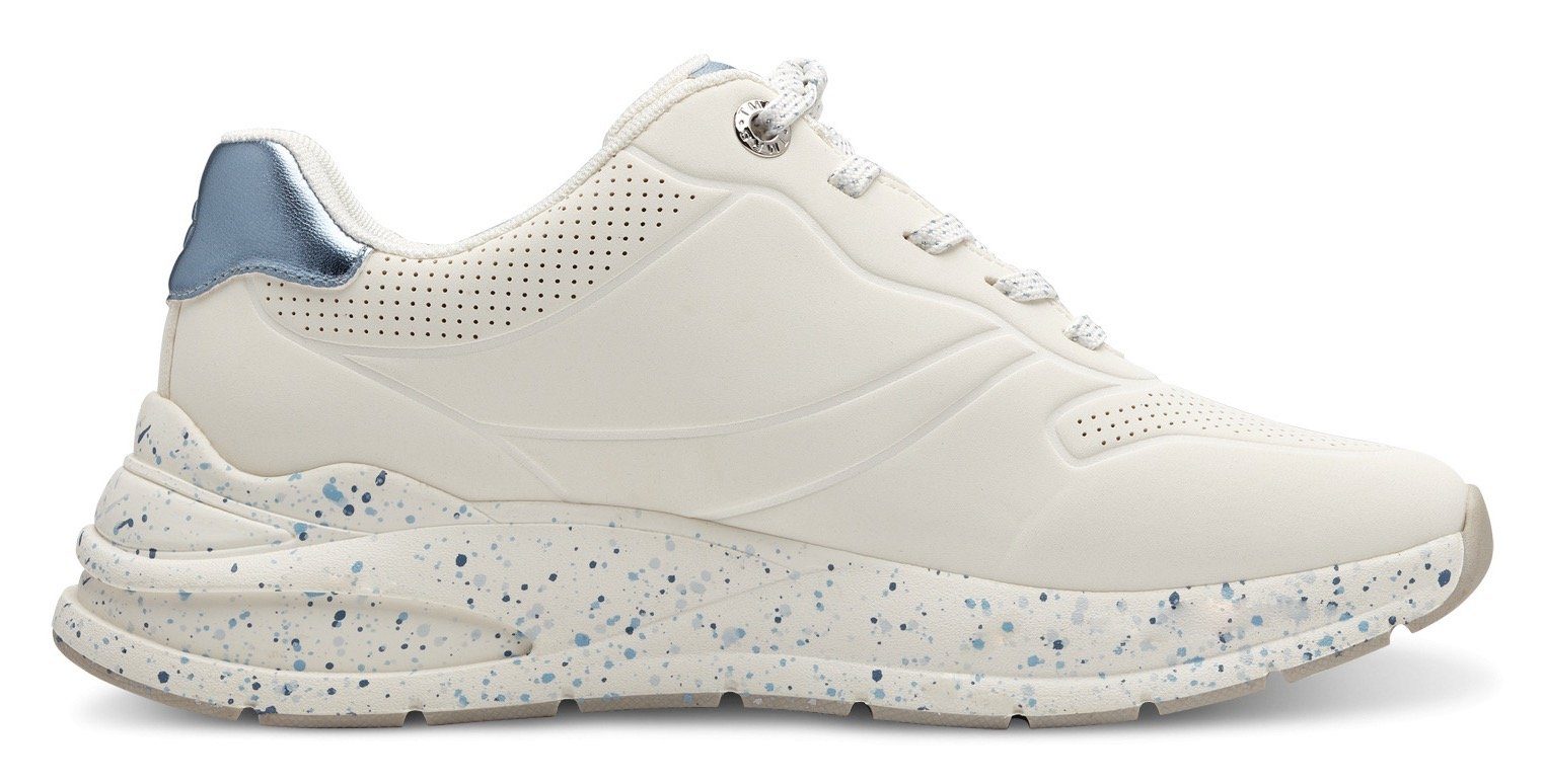 Tamaris Sneakers met gespikkelde zool, vrijetijdsschoen, lage schoen, veterschoen