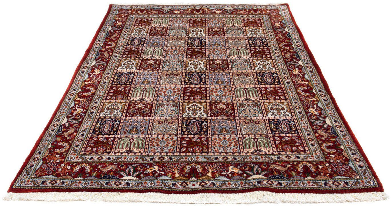 morgenland Wollen kleed Moud velden rosso scuro 196 x 149 cm Uniek exemplaar met certificaat