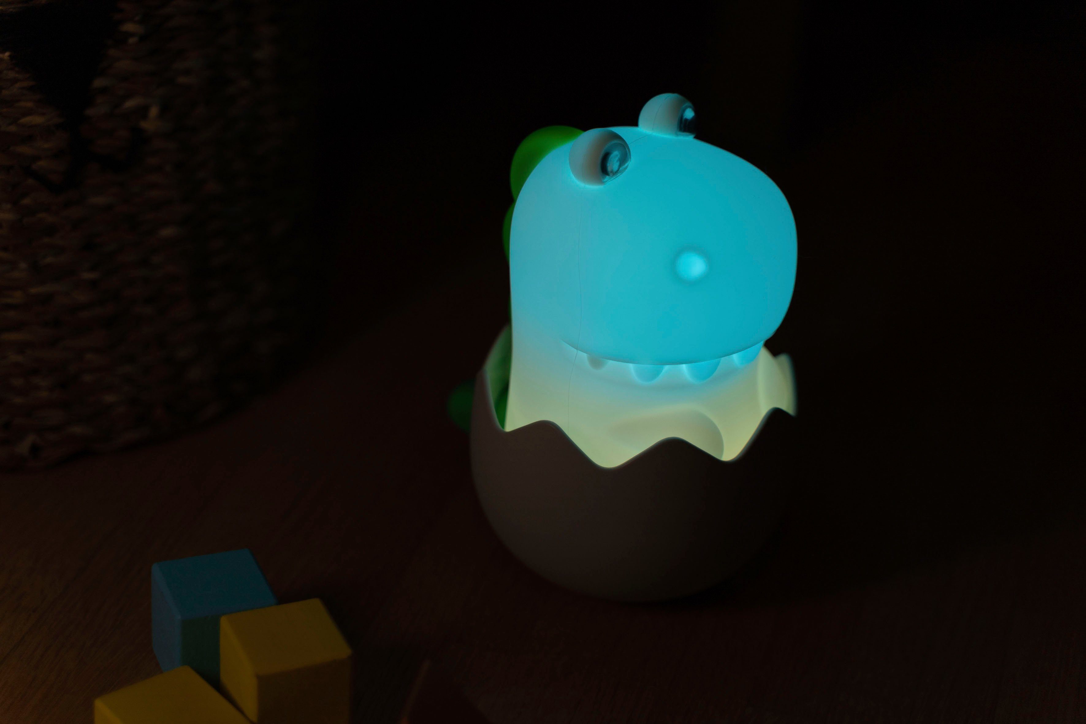 niermann Lednachtlampje Nachtlampje Diggy Dino Vriendelijk, verminderd ontwerp + Aangenaam licht (slaapvriendelijk) (1 stuk)