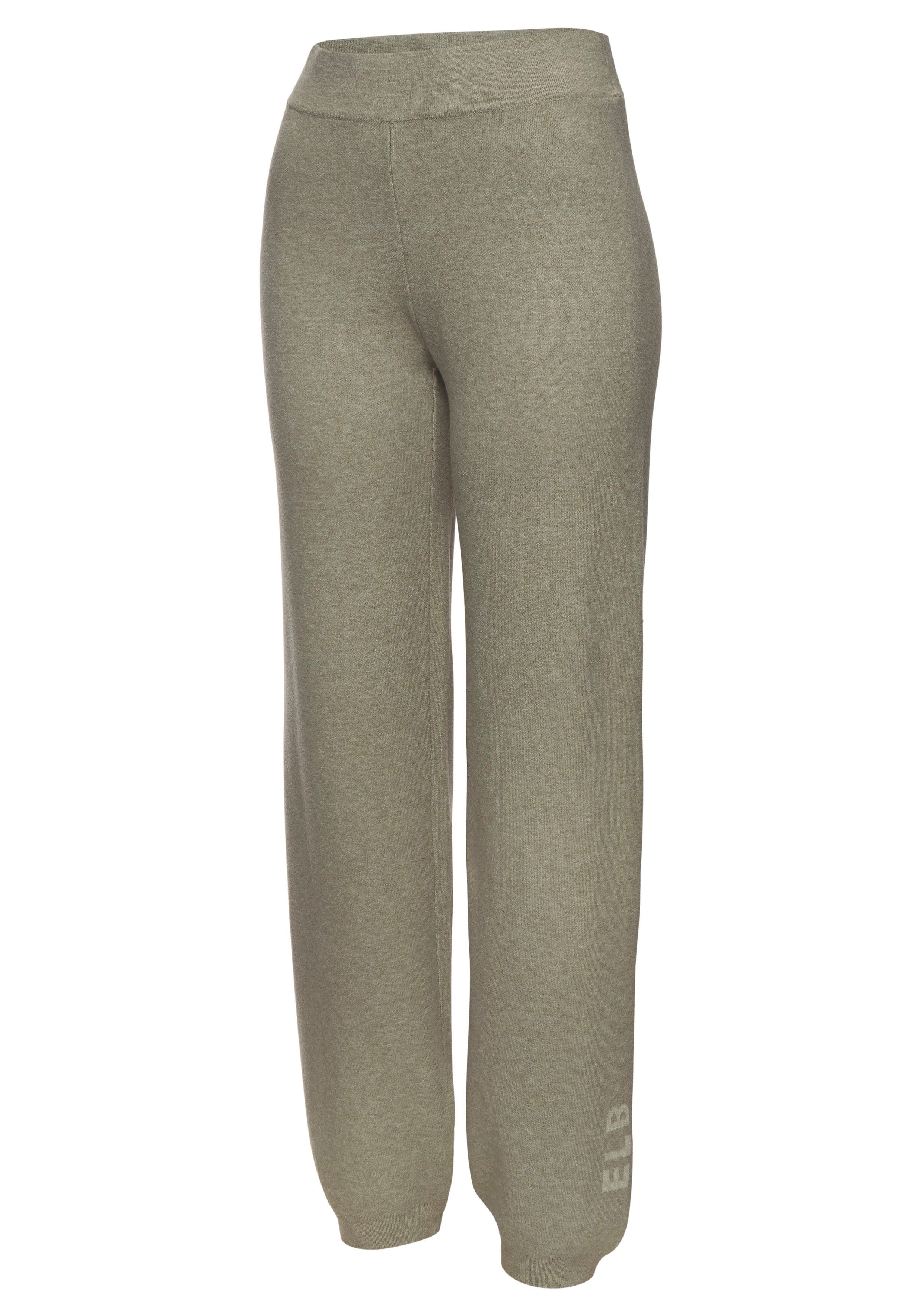 Elbsand Tricotbroek met gebreid logo, van hoogwaardige fijnbrei, loungewear