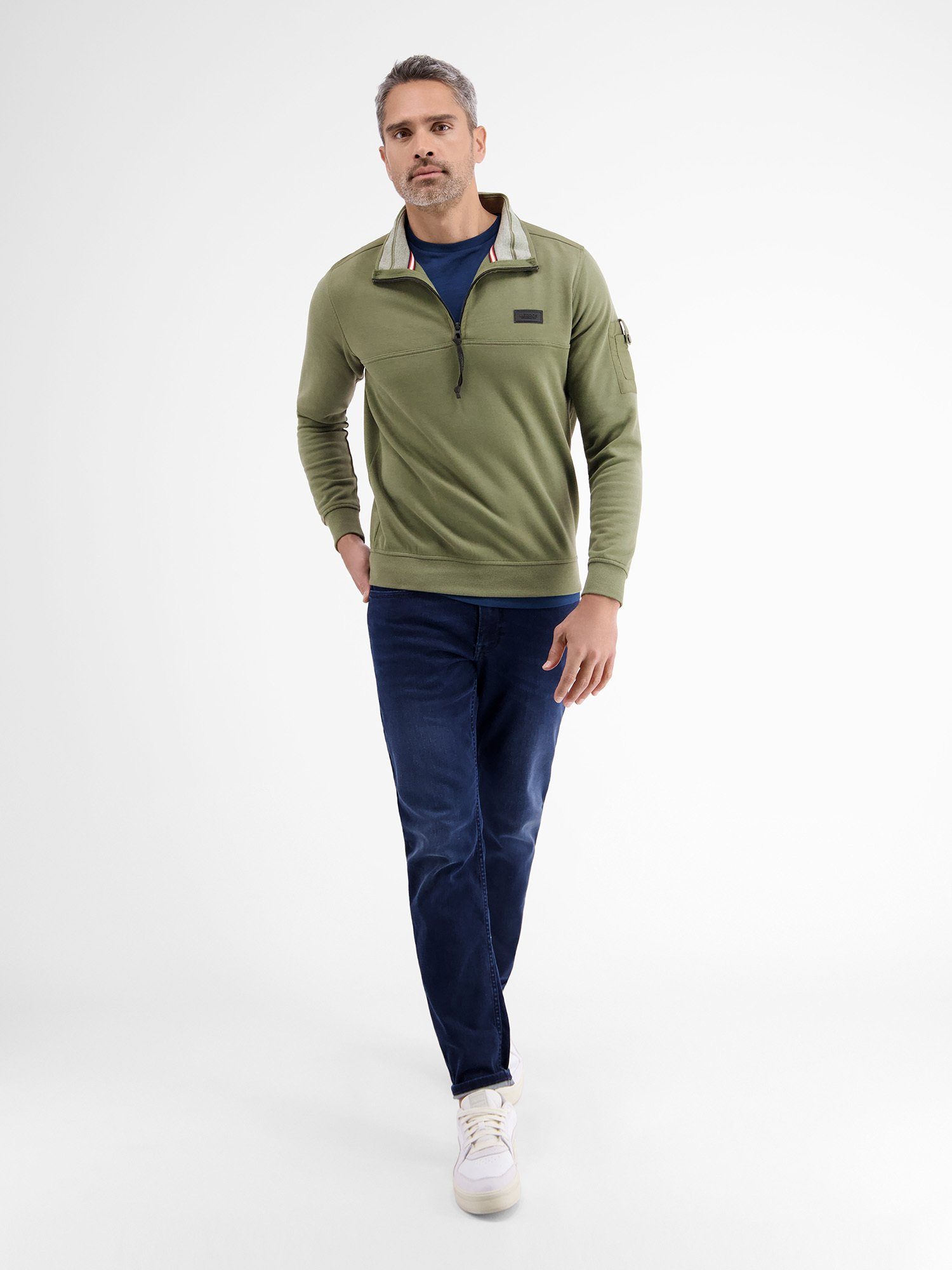 Lerros Sweatshirt LERROS troyer in zachte sweatshirtkwaliteit