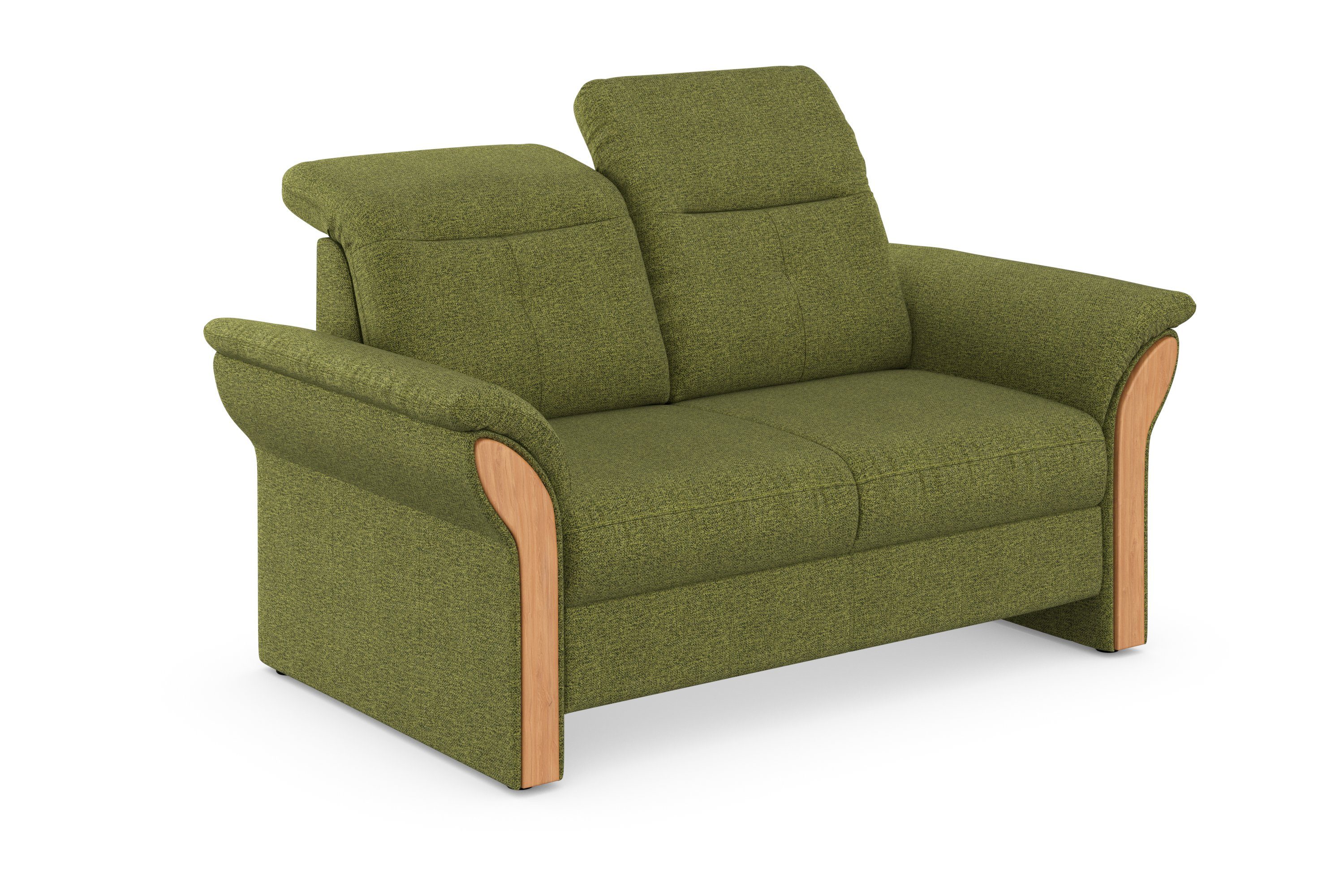 Home affaire 2-zitsbank Dangast Verstelbare hoofdsteun, houten frontlijsten, naar keuze ook in Easy clean bekleding