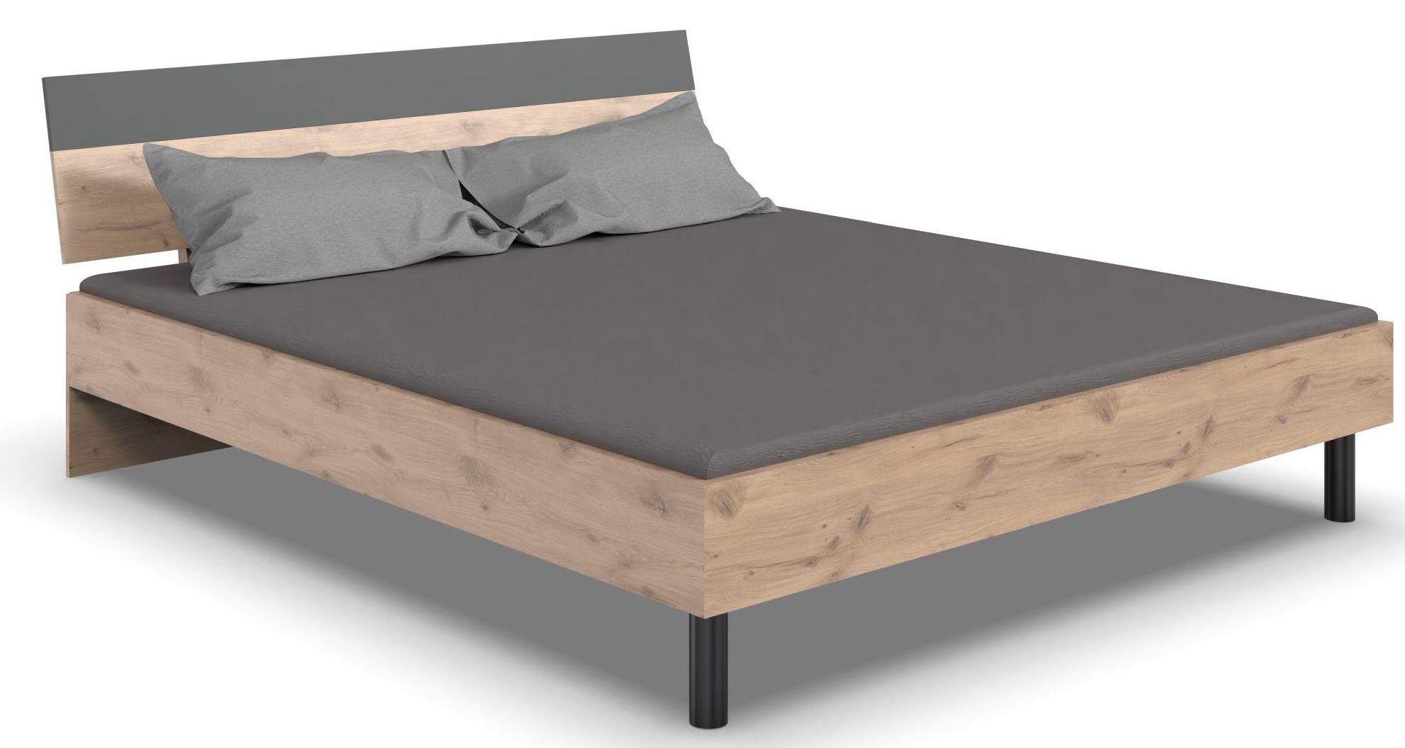 wimex futonbed budapest inclusief tweekleurig hoofdbord, ligvlak 180 x 200 cm beige