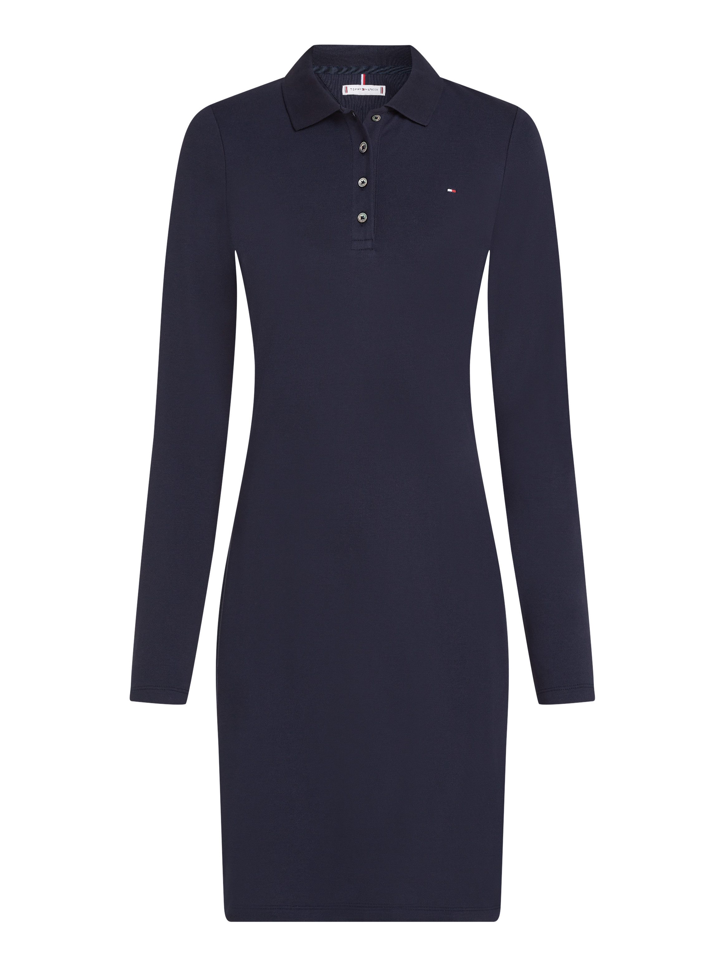 Tommy Hilfiger Polojurk 1985 SLIM PIQUE POLO DRESS LS