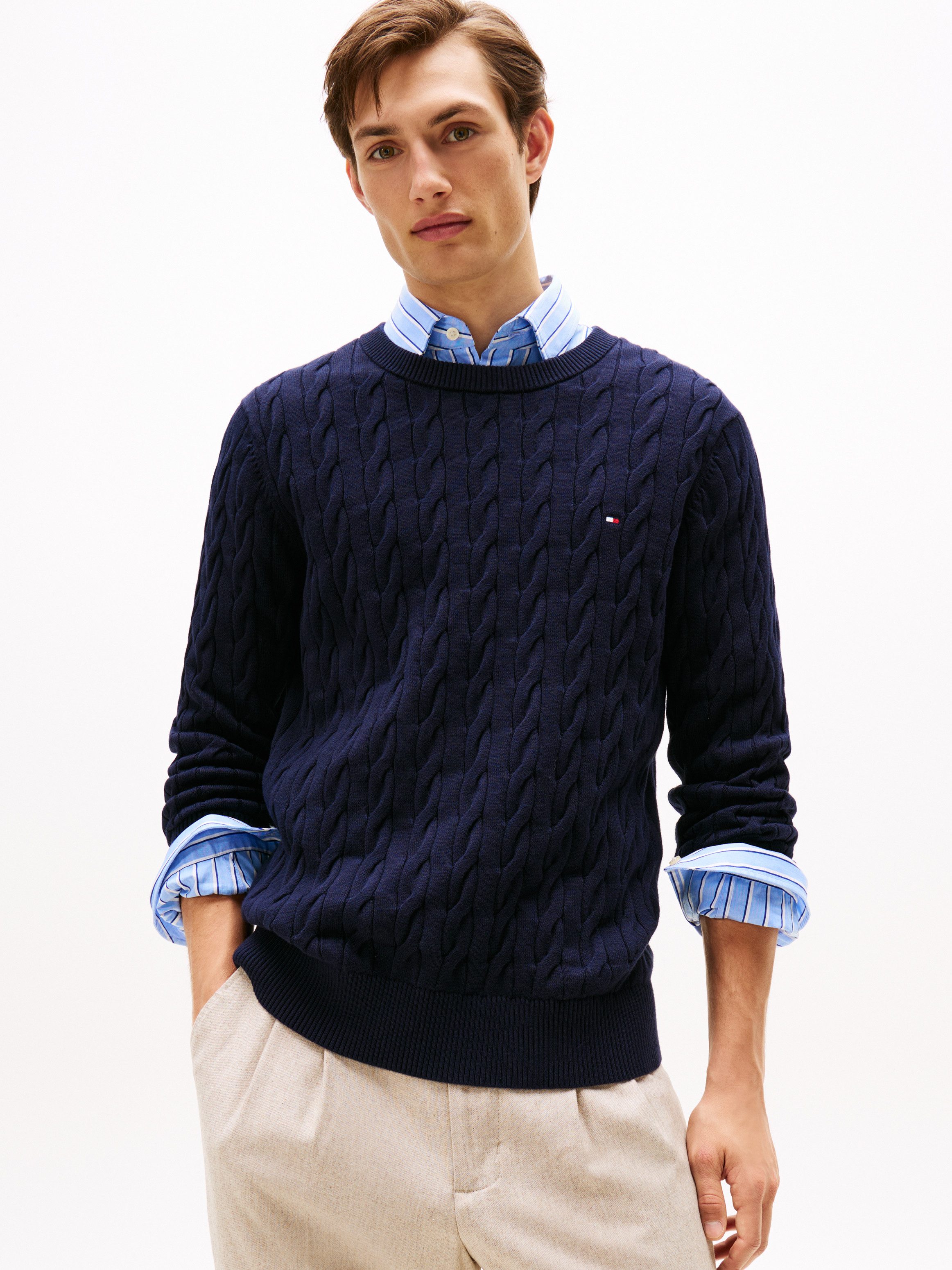 Tommy Hilfiger Gebreide trui CLASSIC CABLE CREW NECK