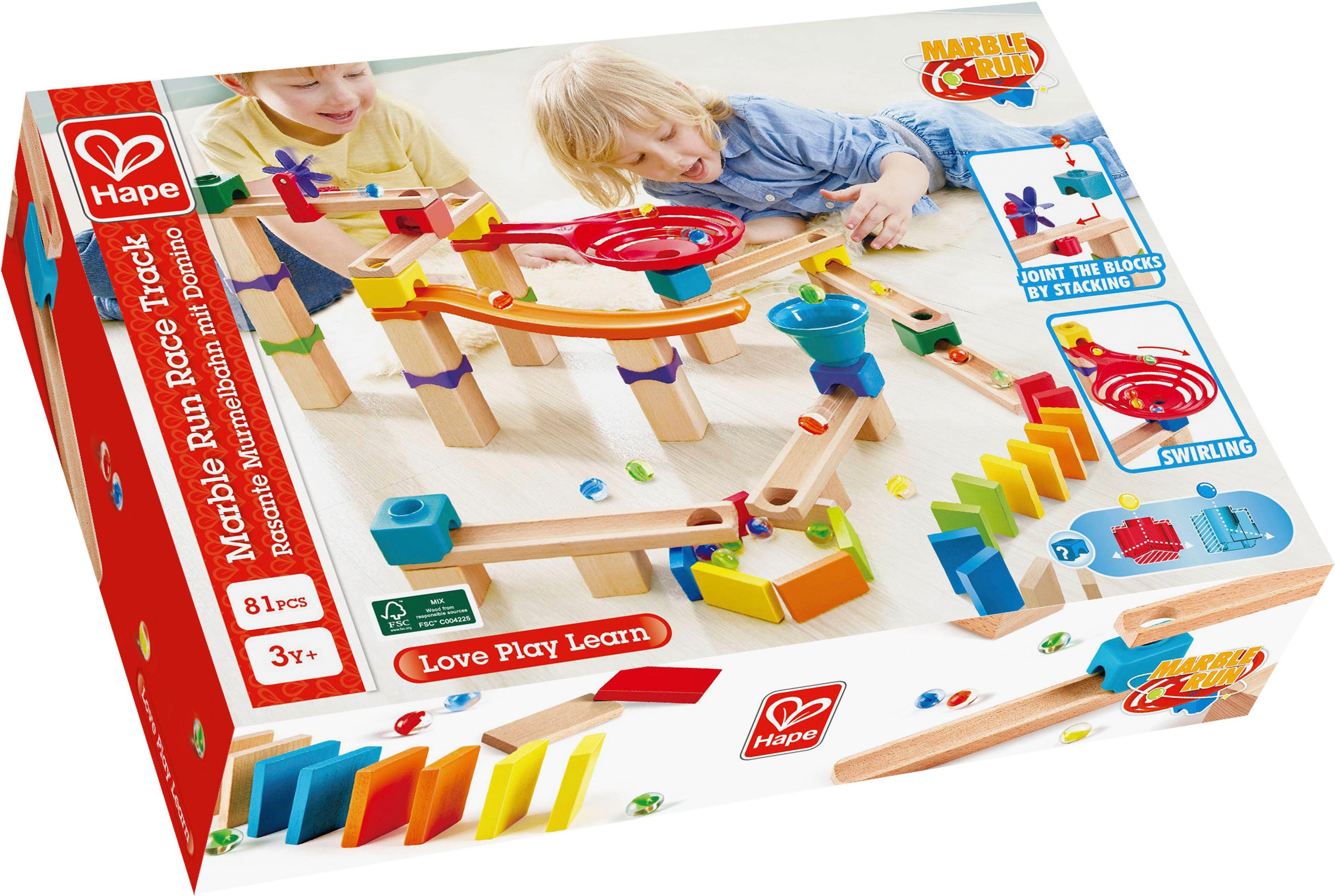 Hape Knikkerbaan Opvallende marmerbaan met Domino