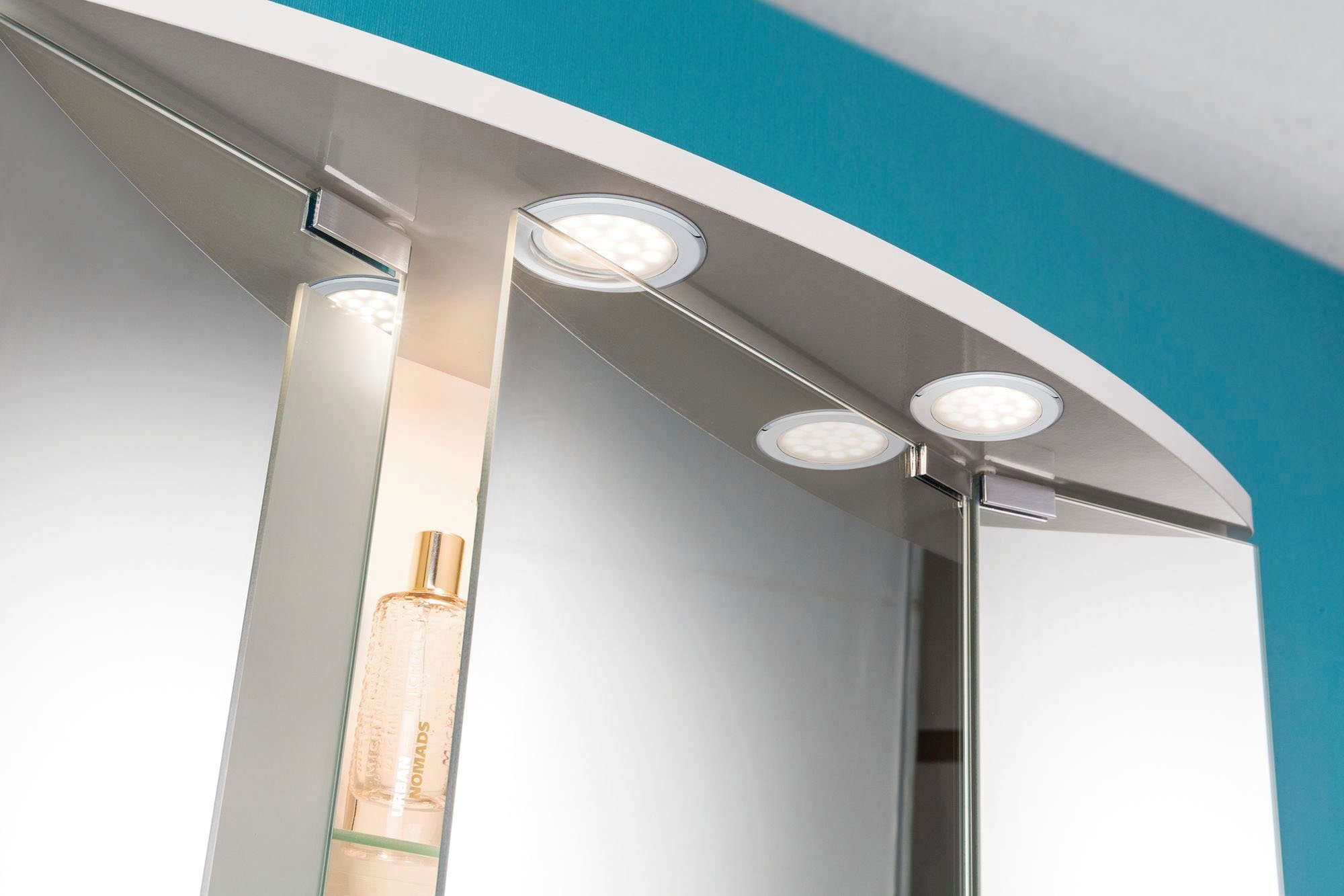 Paulmann Led-inbouwspotje LED Meubel Inbouwlamp rond 2-pack 2x2,5W Chroom (2 stuks)