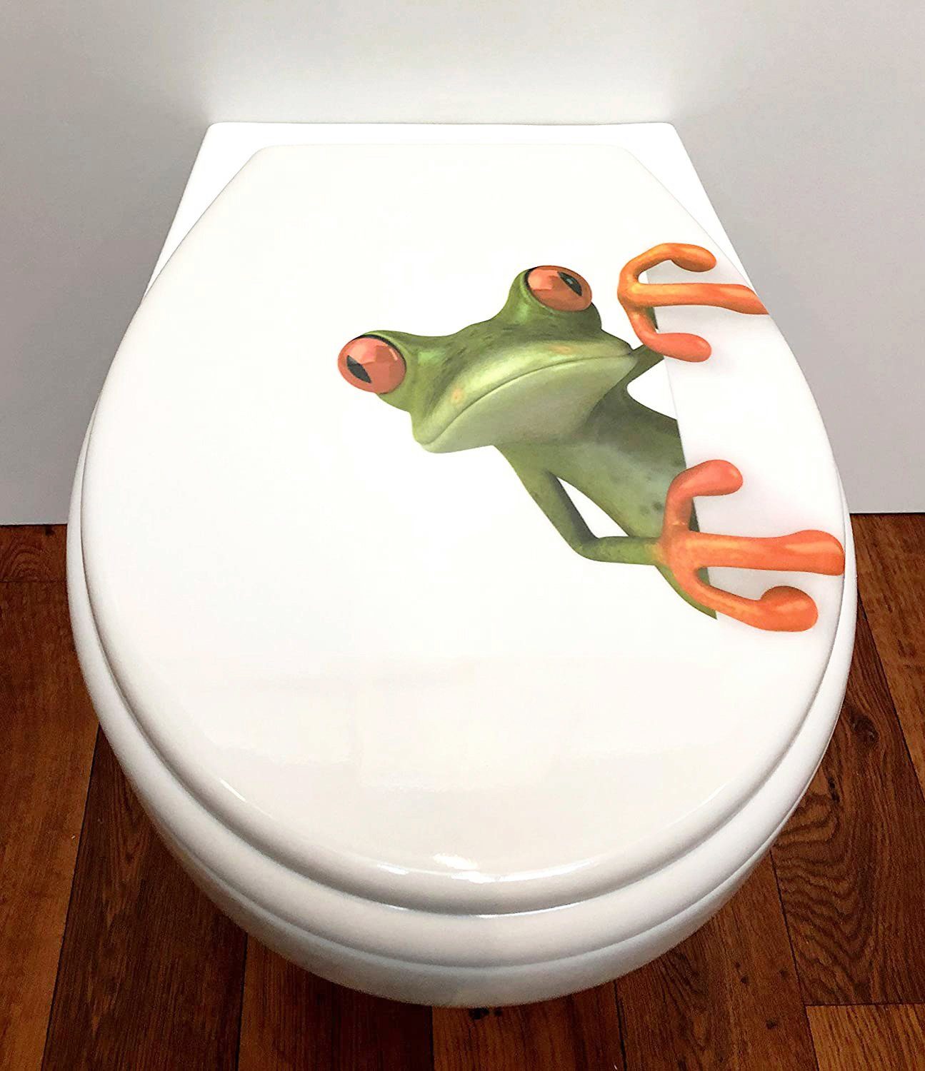 ADOB Toiletzitting Kikker Soft-closemechanisme, voor het schoonmaken afneembaar