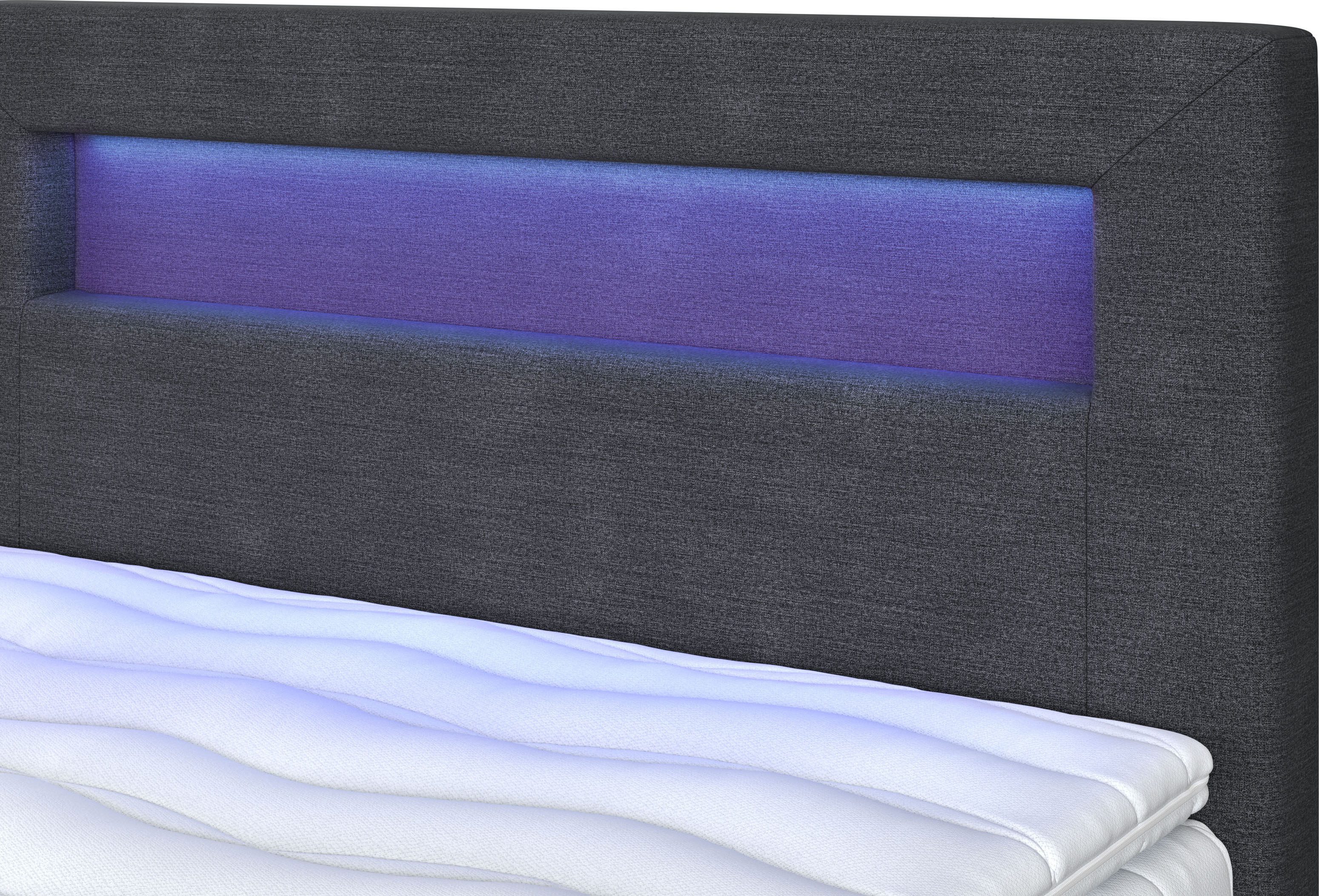 COTTA Boxspring Kelly uitgerust met led-licht, incl. bedlade