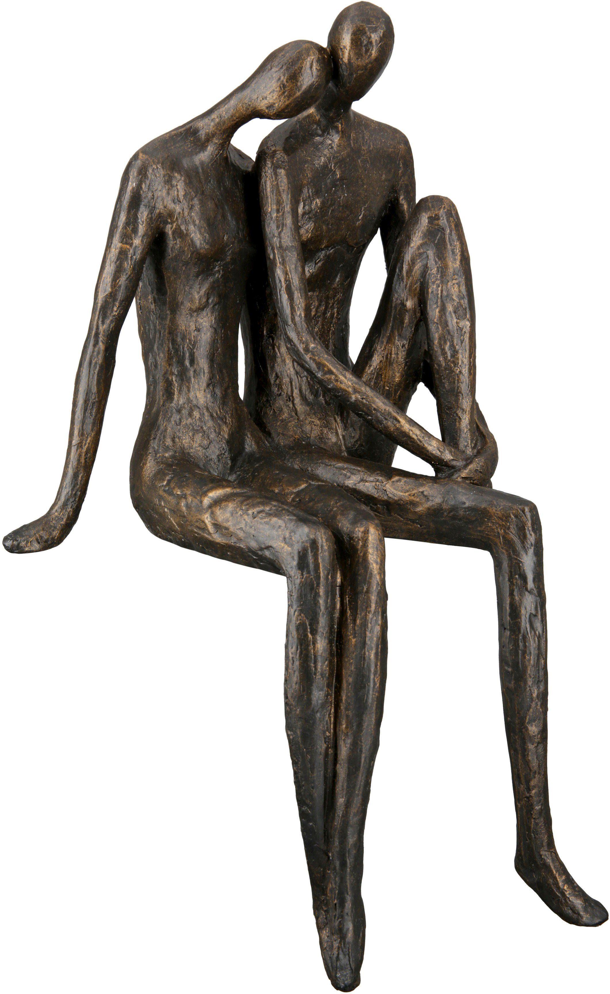 Casablanca by Gilde Decoratief figuur voor op een rand Sculptuur XL Couple (1 stuk) beelden & sculpturen geel