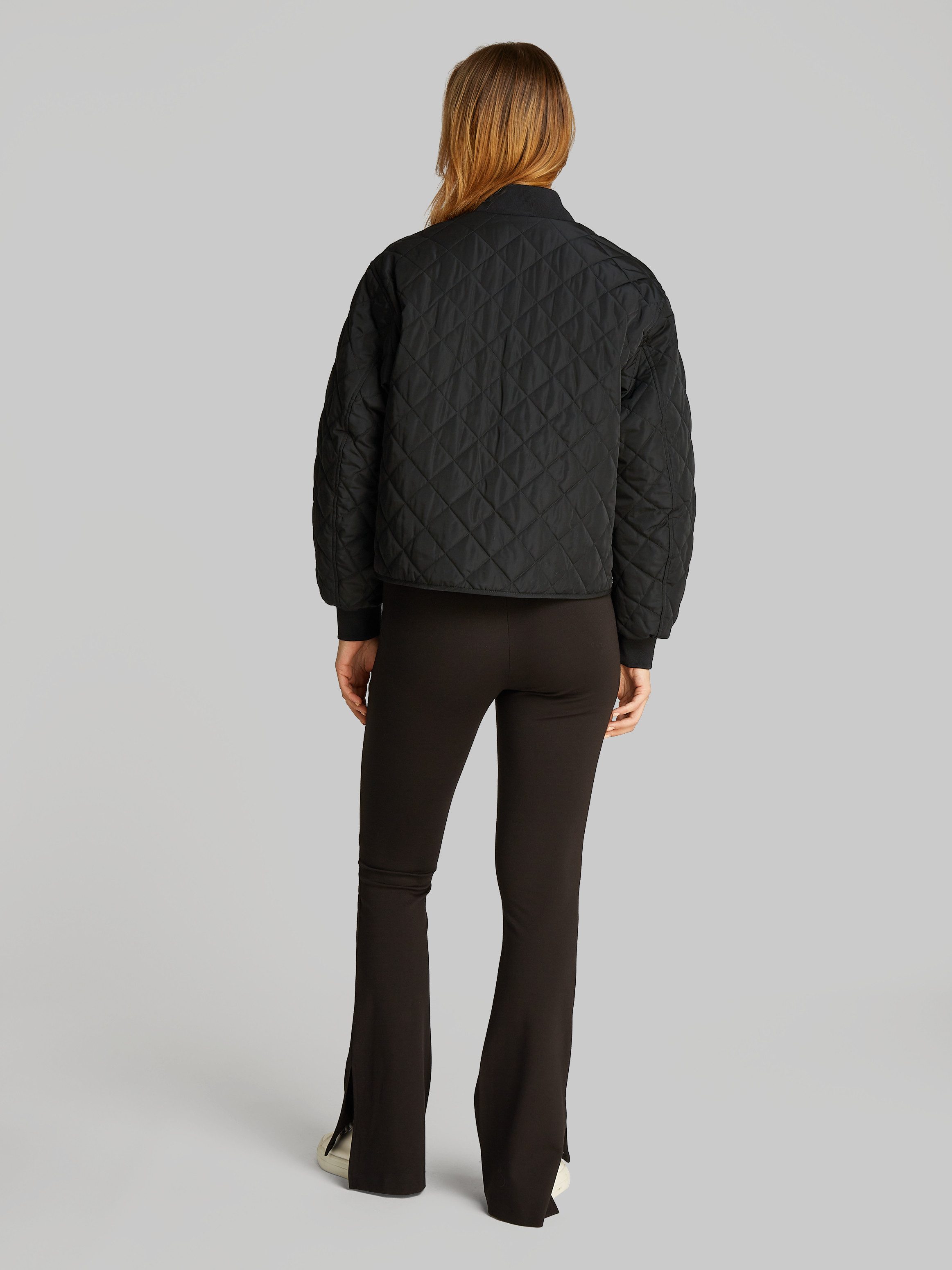 Calvin Klein Bomberjack LW QUILTED JACKET met logoprint met steppatroon