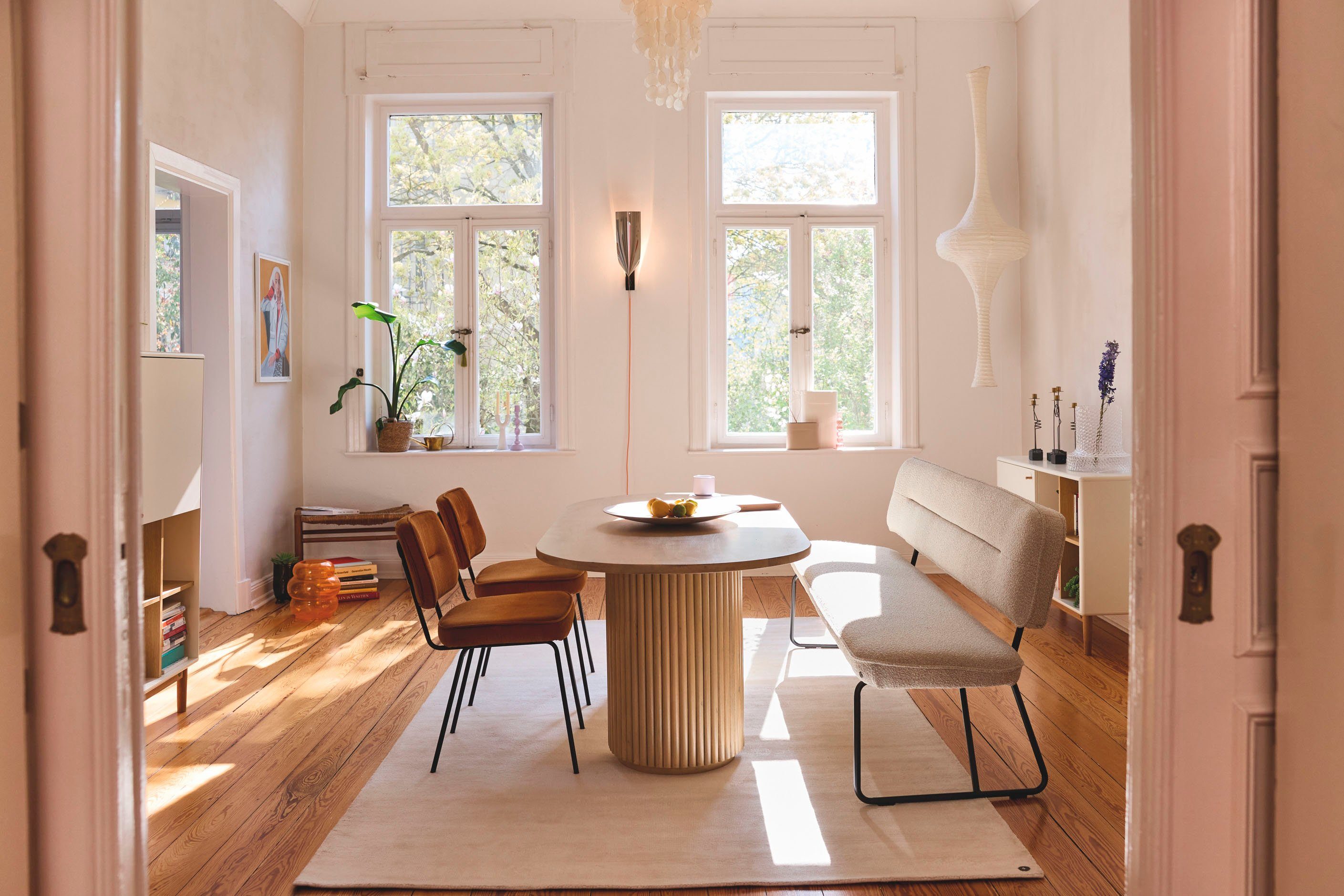 TOM TAILOR HOME Eettafel Ripped met tafelpoten in extravagante ribbel-look